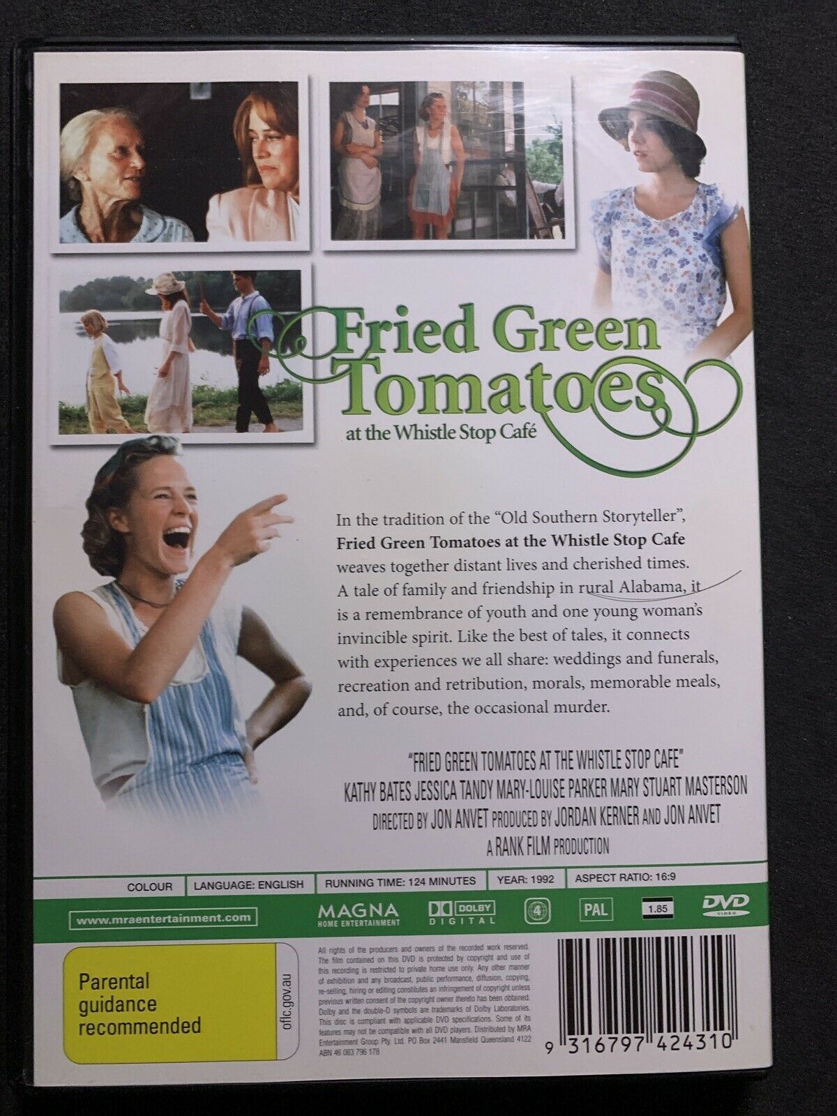 Fried Green Tomatoes At The Whistle Stop Café (DVD, 1991) Kathy Bates, Jessica T