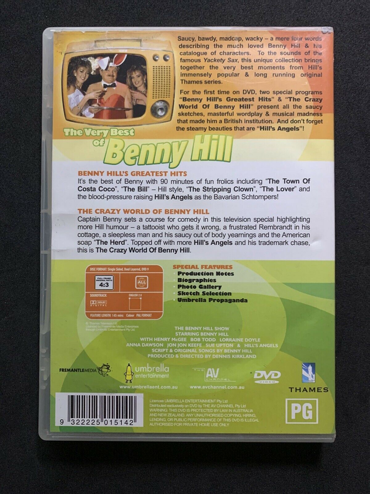 The Very Best Of Benny Hill - Double Helpings (1969–1989) DVD Region Free