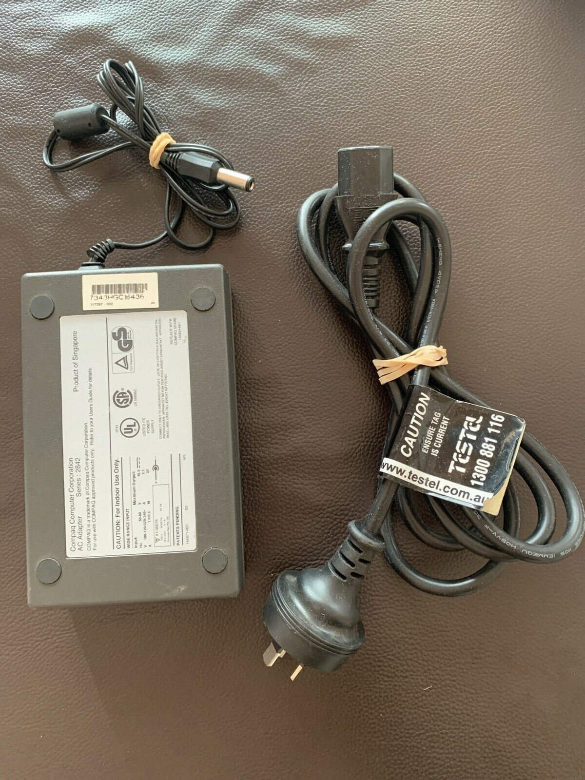 Genuine Compaq 2842 Power Supply AC Adaptor 117397-002 144834-001 18.5v 3.1A