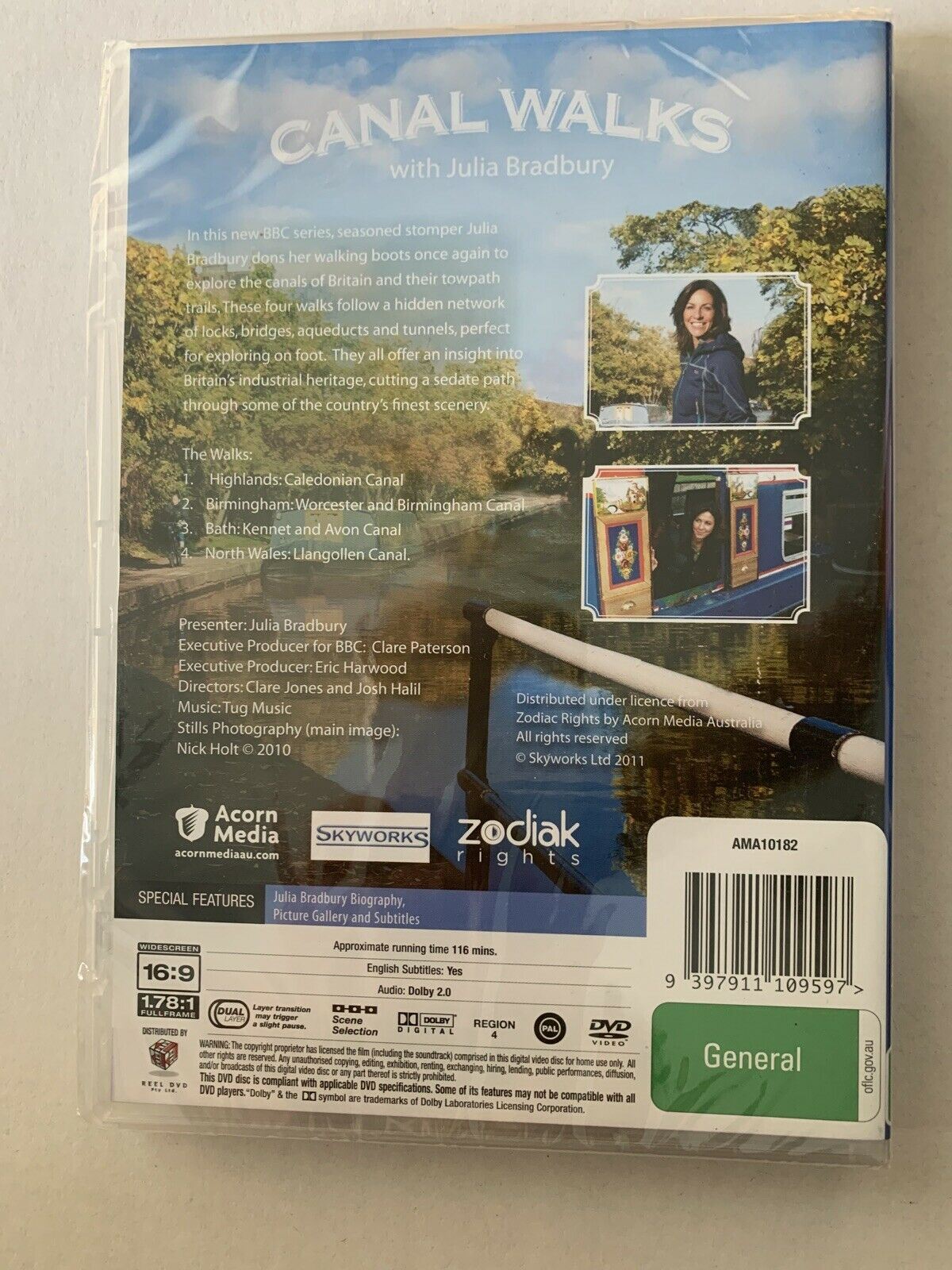 *New Sealed* Canal Walks With Julia Bradbury (DVD, 2011) Region 4