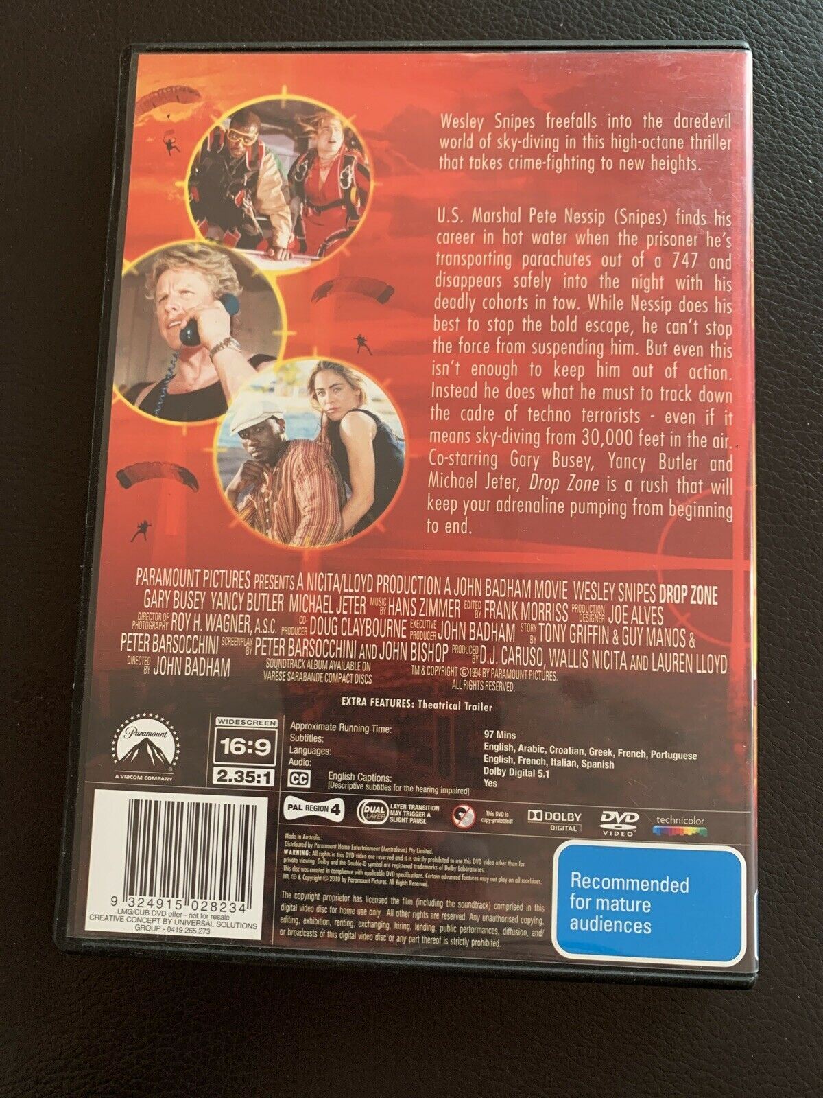 Drop Zone (DVD, 2010) Wesley Snipes, Gary Busey. Region 4