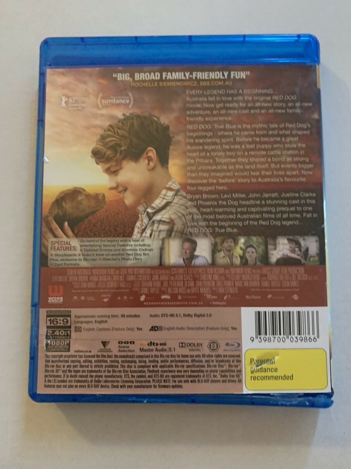 Red Dog - True Blue (Bluray, 2016) Levi Miller, Bryan Brown. Region B