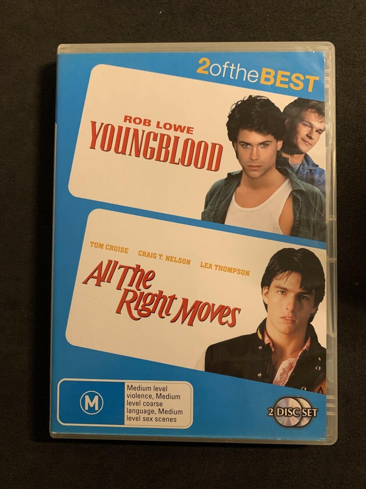 Youngblood + All The Right Moves (DVD, 1983) Tom Cruise, Patrick Swayze Region 4
