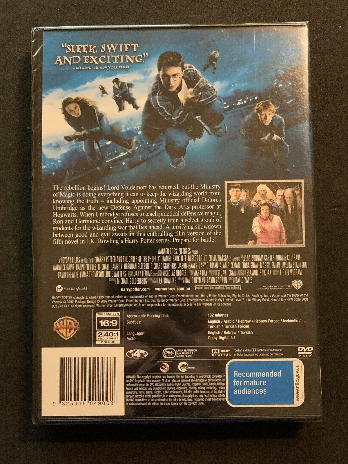 *New Sealed* Harry Potter And The Order Of The Phoenix (DVD, 2007) Region 4