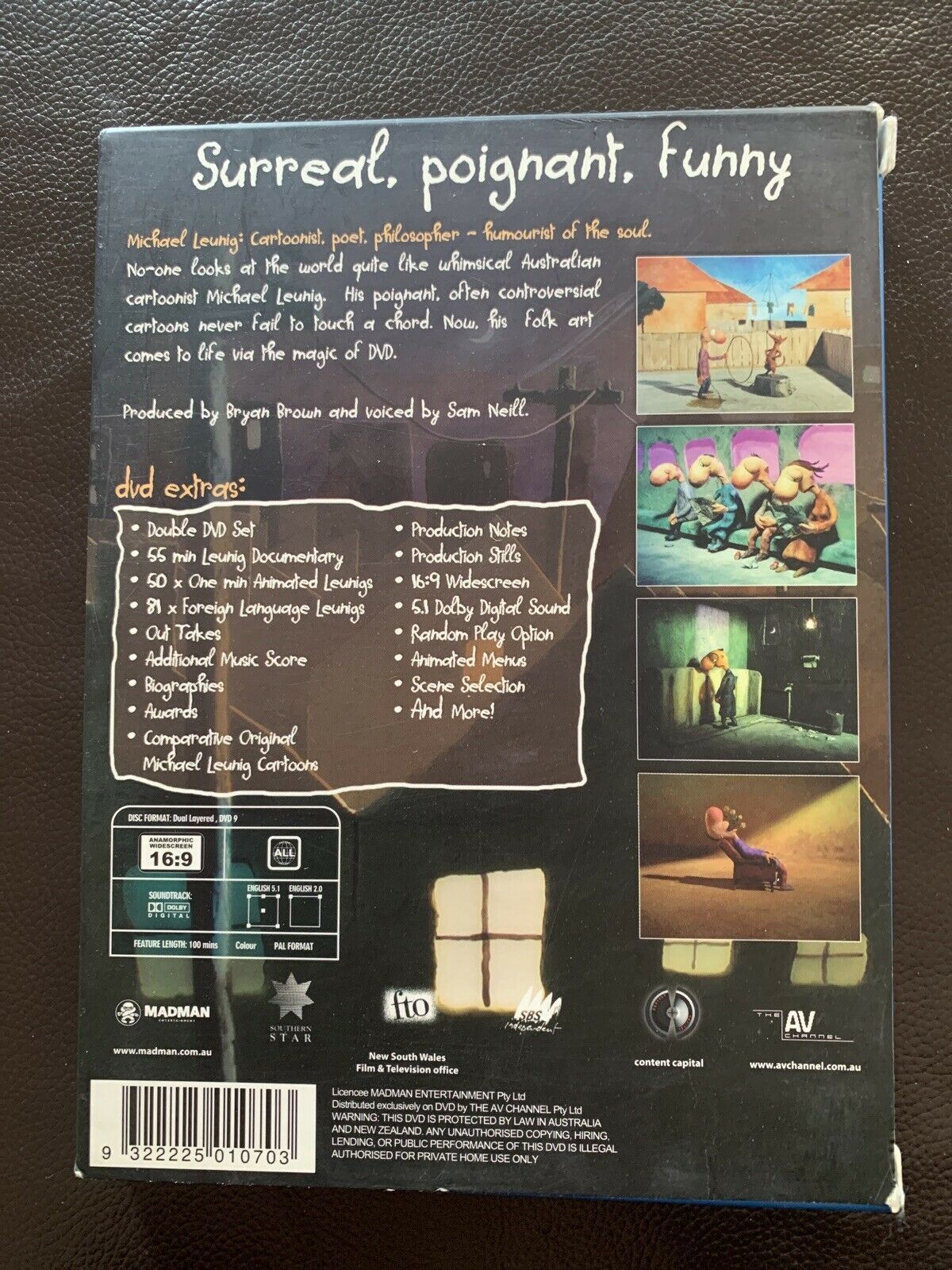 Leunig Animated DVD, 2002, 2-Disc Set Collector's Edition Sam Neil - All Regions
