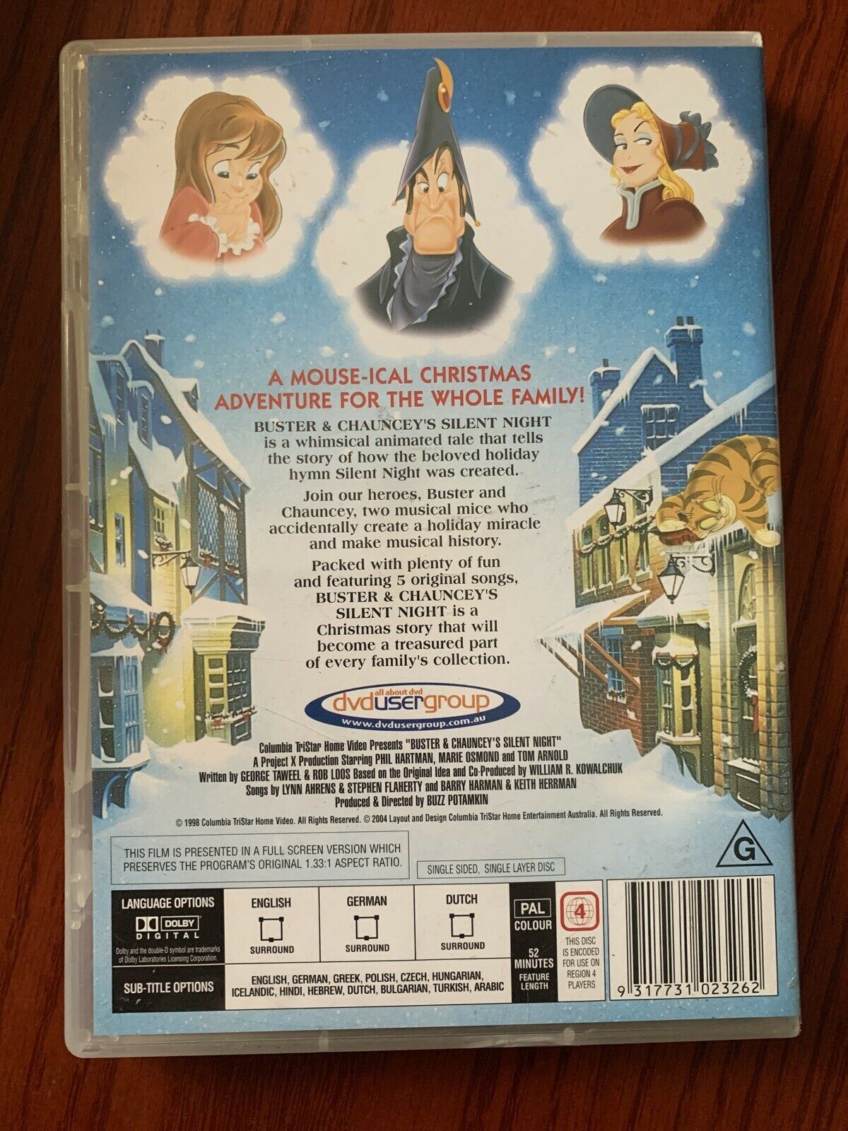 Buster & Chauncey's Silent Night (DVD, 1998) Phil Hartman, Marie Osmond Region 4
