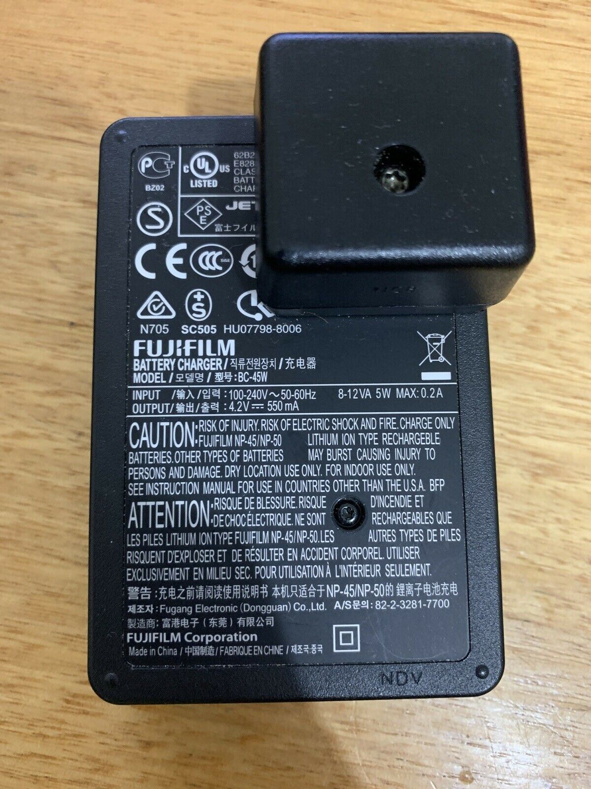 Genuine Fujifilm BC-45W Battery Charger NP-45 NP-50