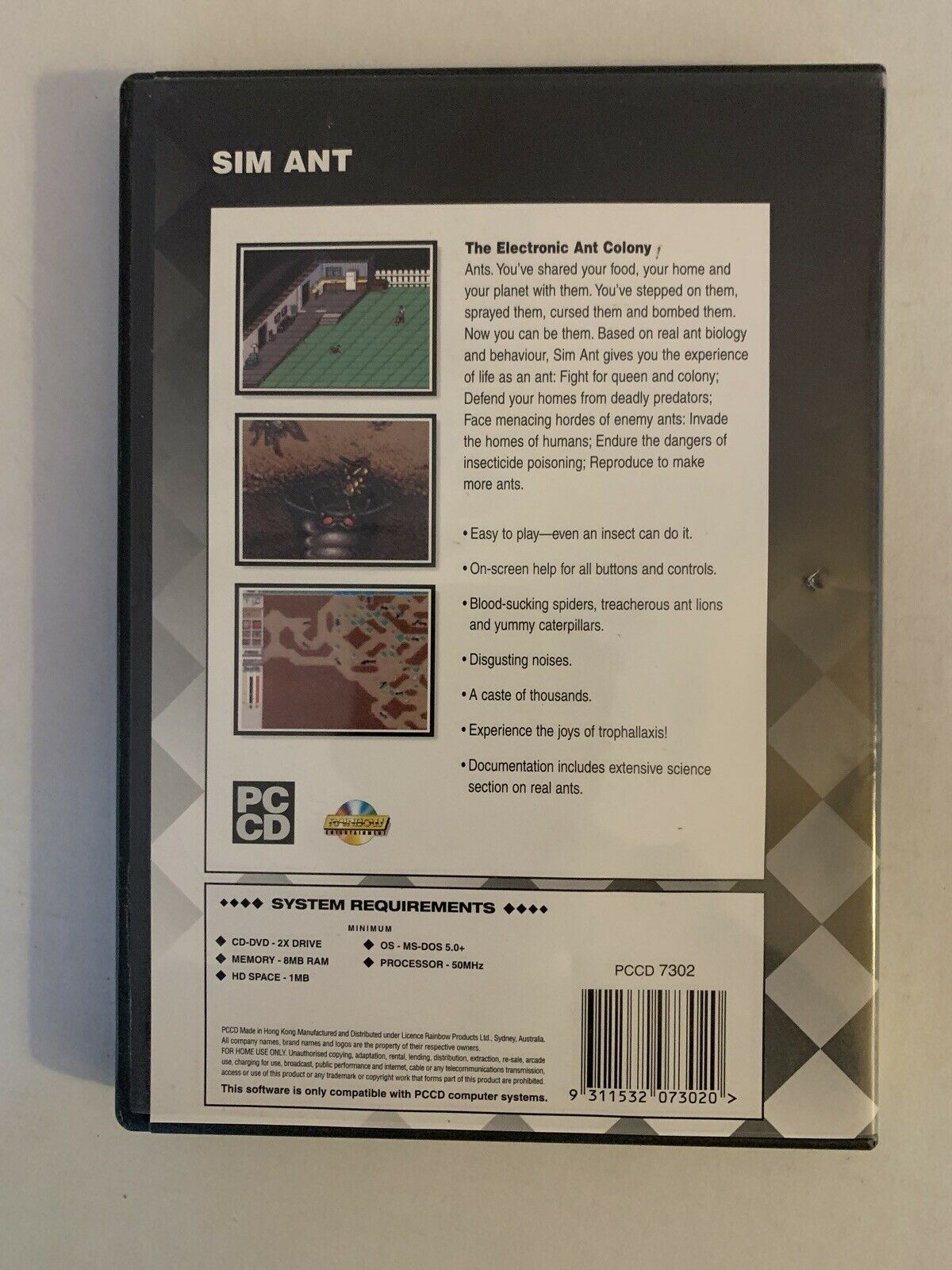 SimAnt - The Electronic Ant Colony PC CDROM MS-DOS Simulation Game