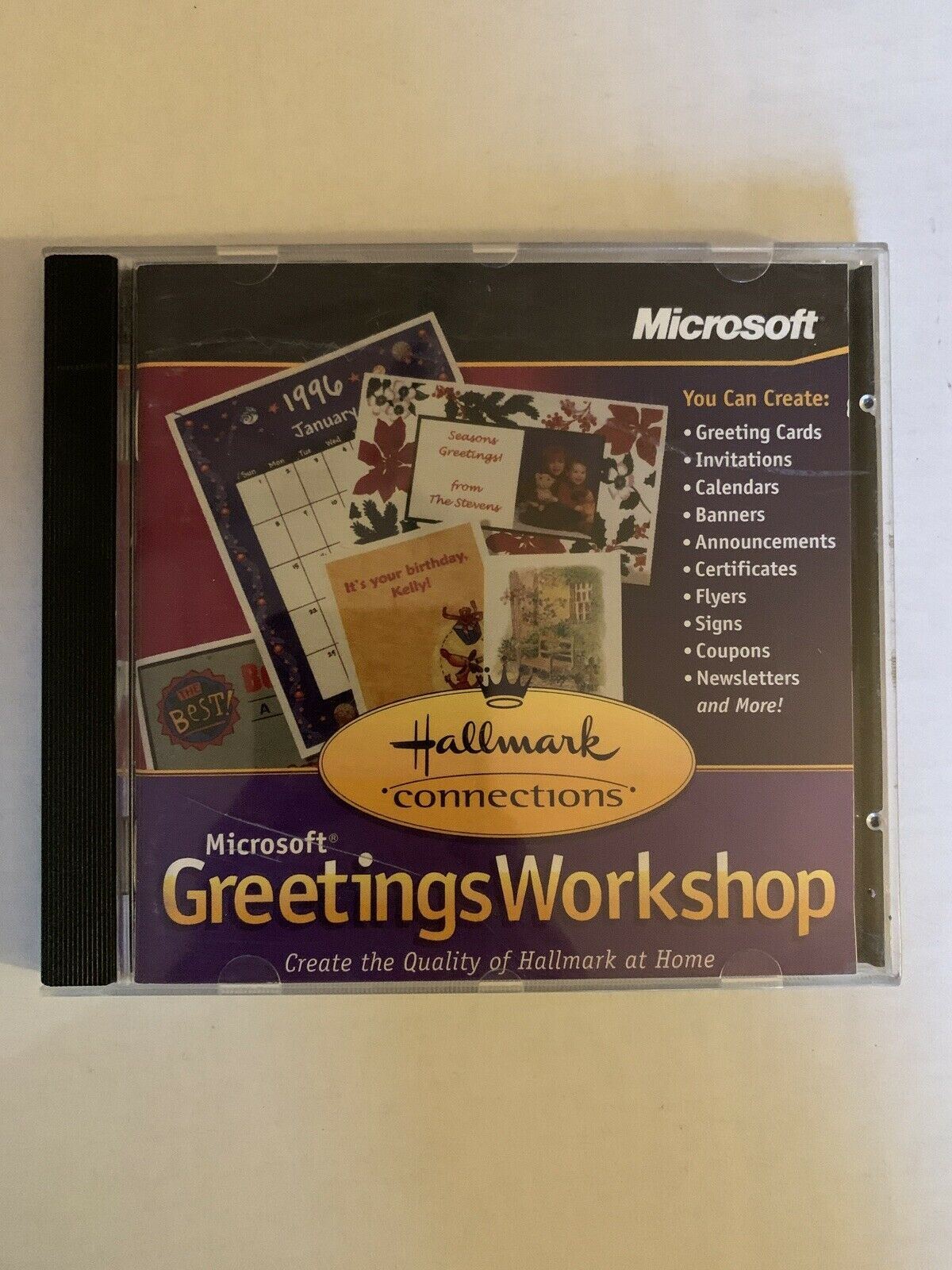 Microsoft Greetings Workshop: Hallmark Connections (PC CDROM, 1996) Win95