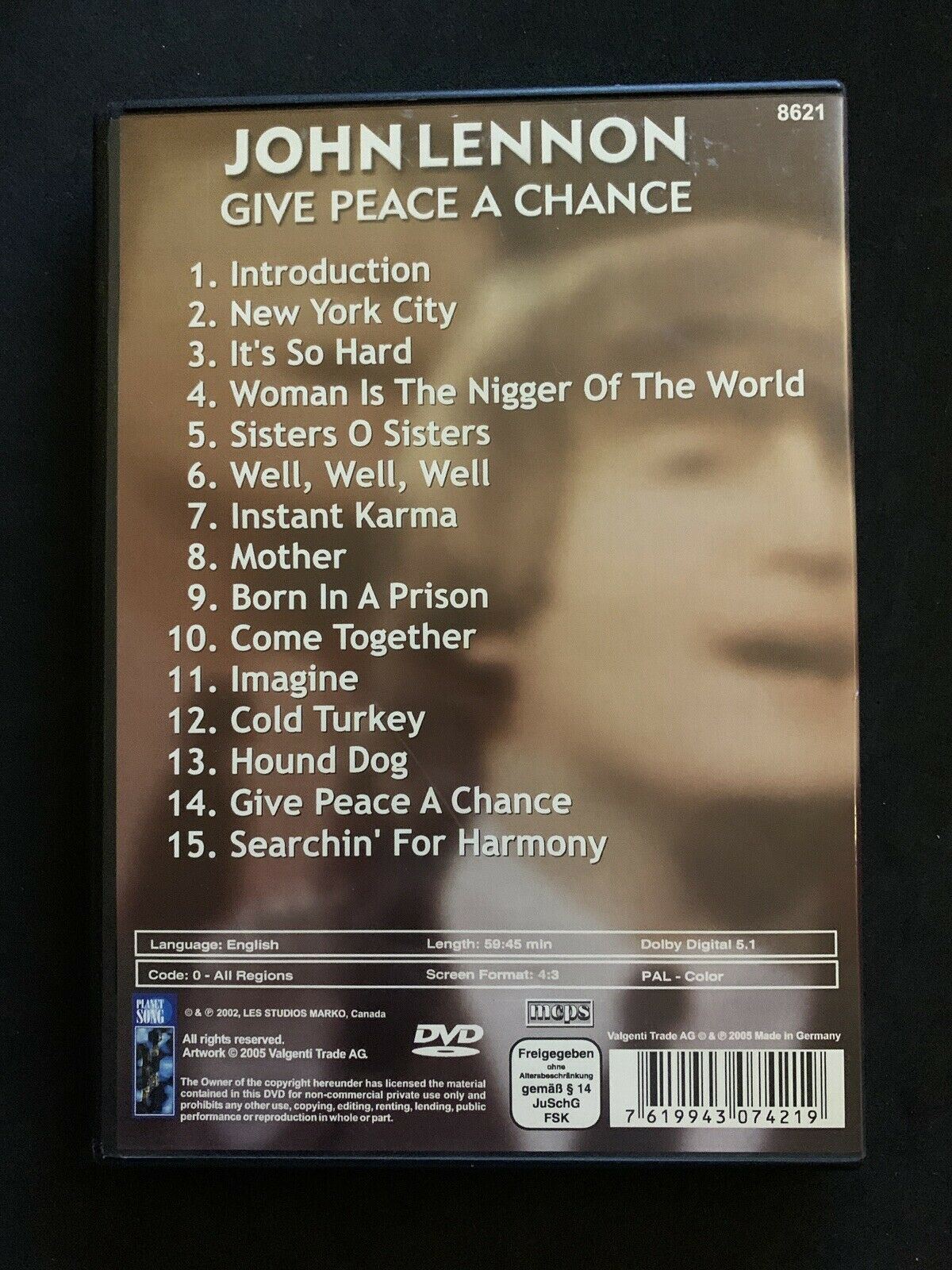 John Lennon Give Peace A Chance DVD All Regions