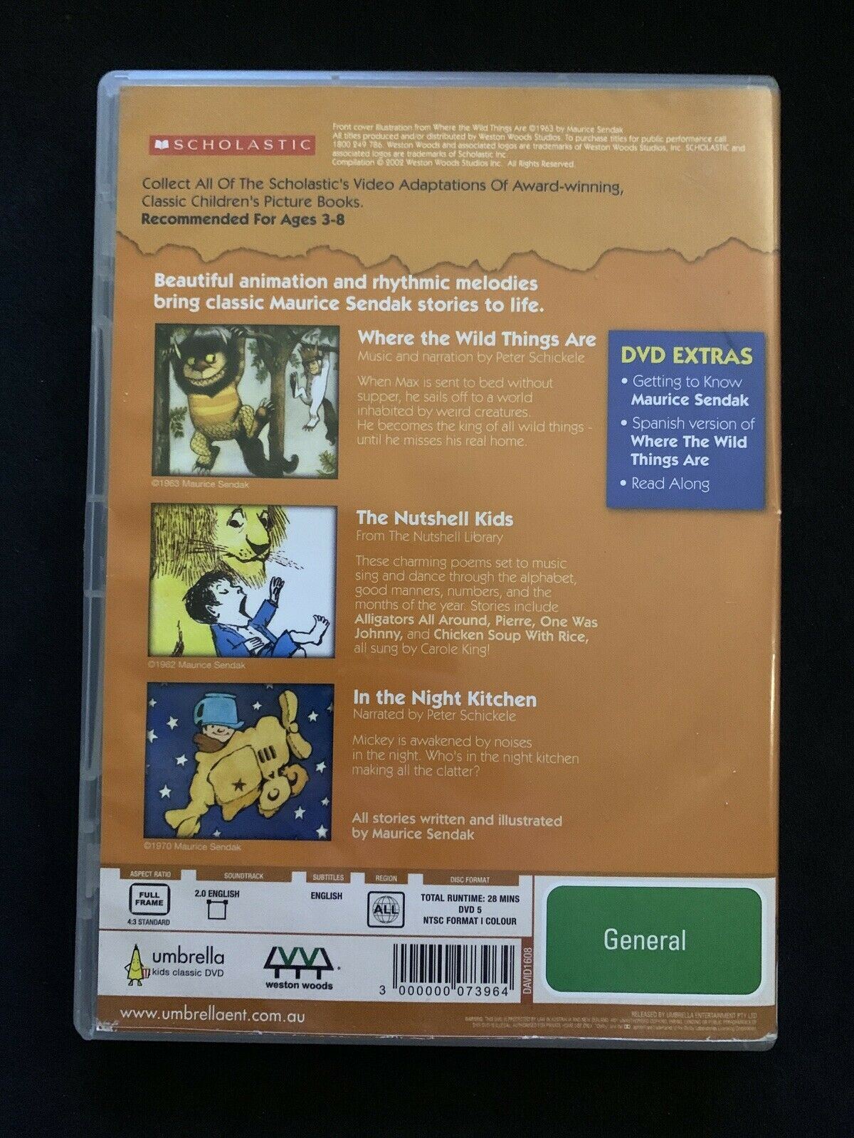Where The Wild Things Are - and other Maurice Sendak stories (DVD, 1975)