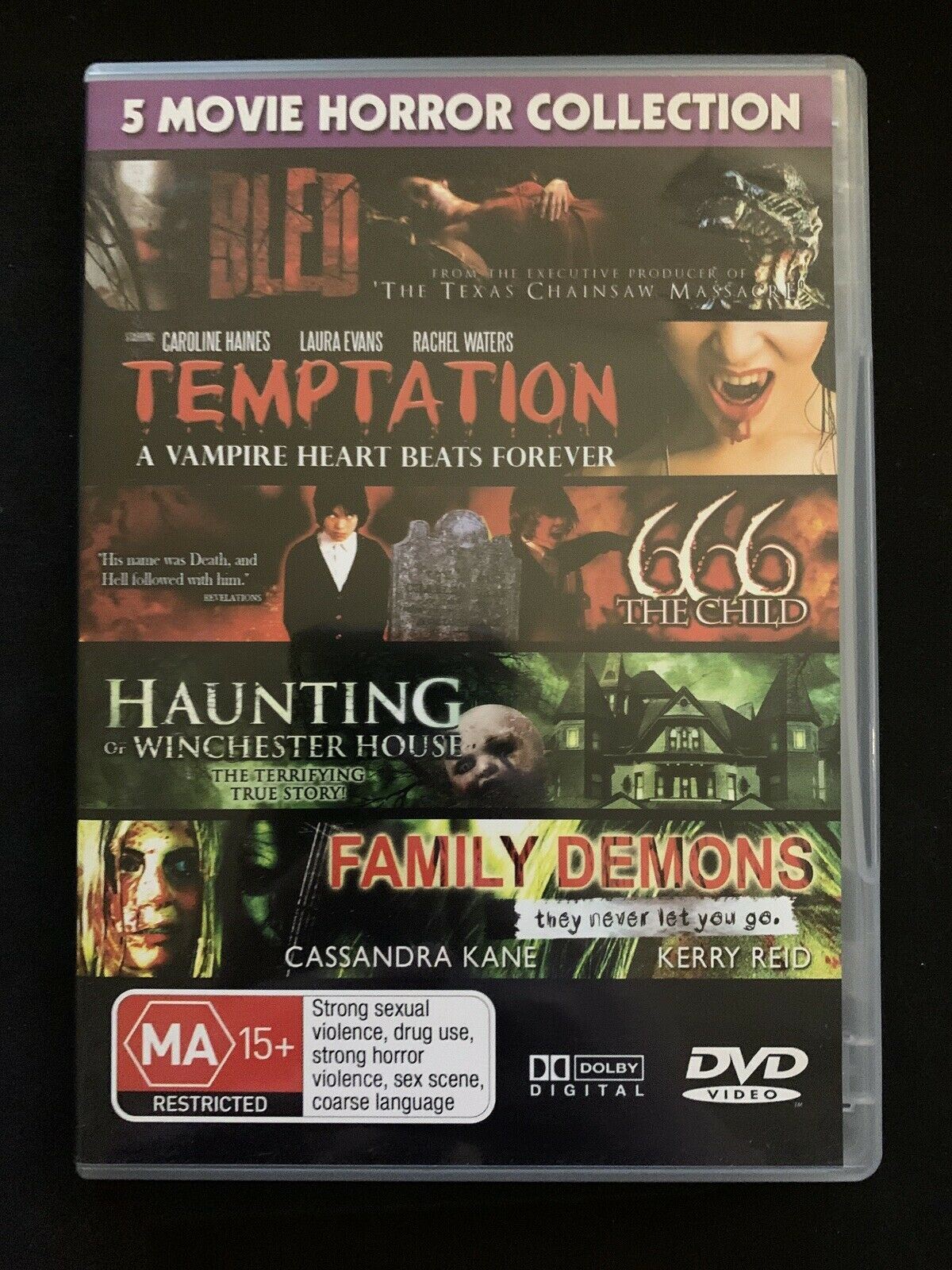 5 Horror Movies - Bled, Temptation, 666, Haunting, Family Demons - DVD –  Retro Unit