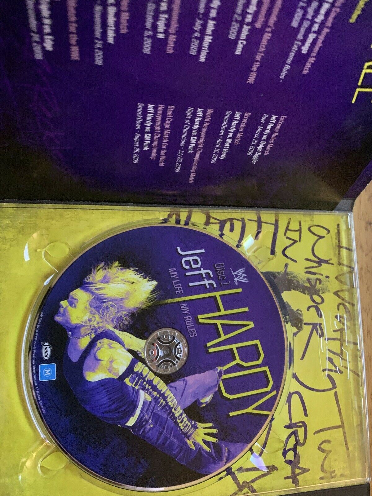 WWE Jeff Hardy - My Life My Rules (DVD, 2009) Region 4