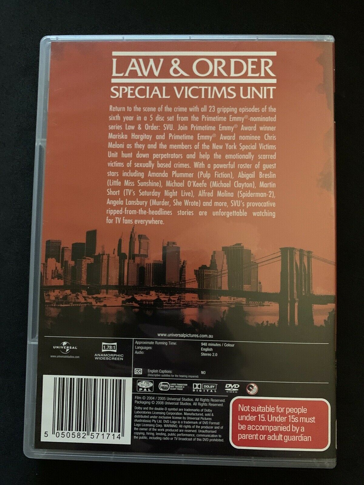 Law And Order - Special Victims Unit : Season 6 (DVD) Region 2,4,5