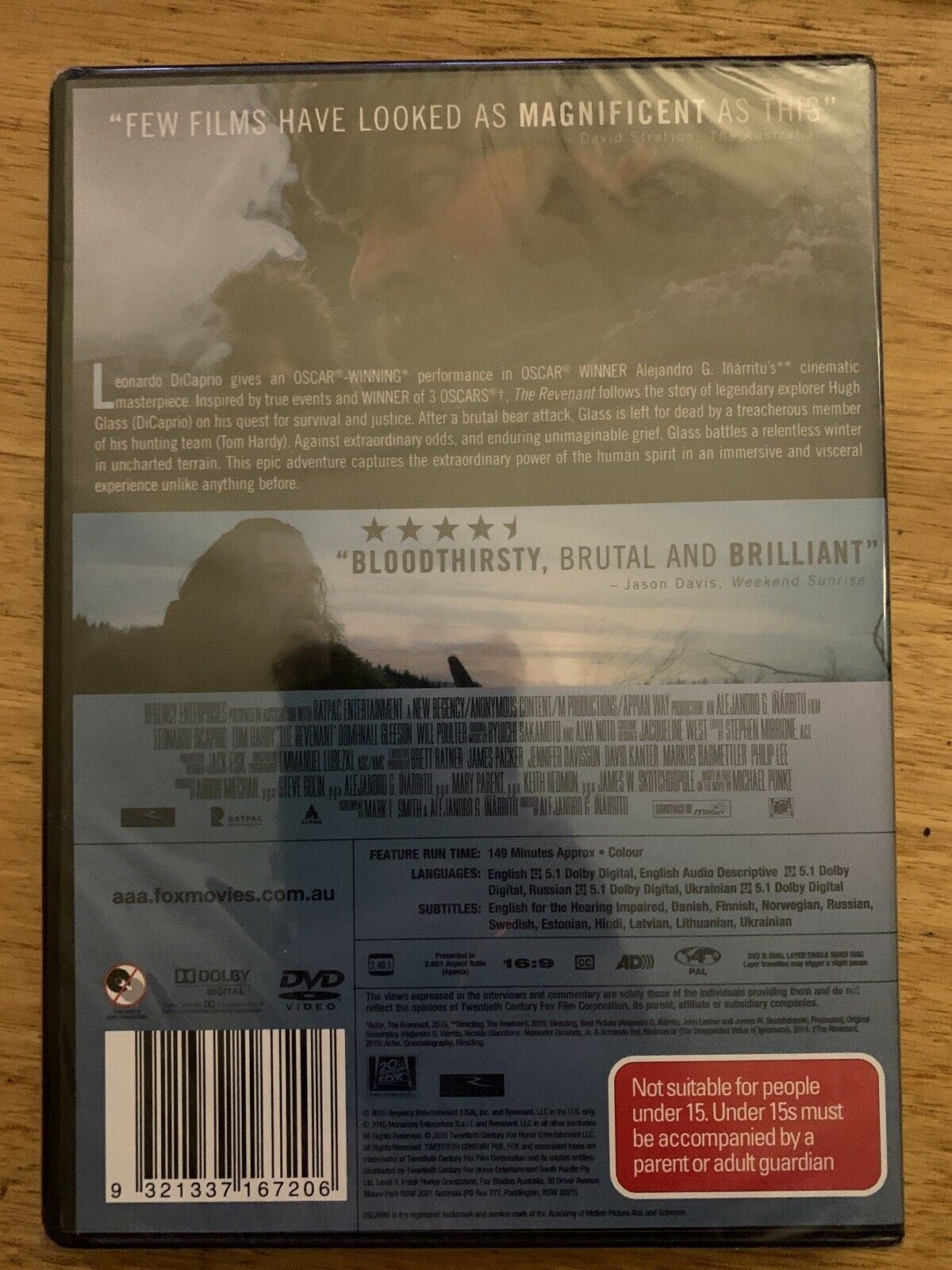 *New Sealed* The Revenant (DVD, 2015) Leonardo DiCaprio, Tom Hardy - Region 4
