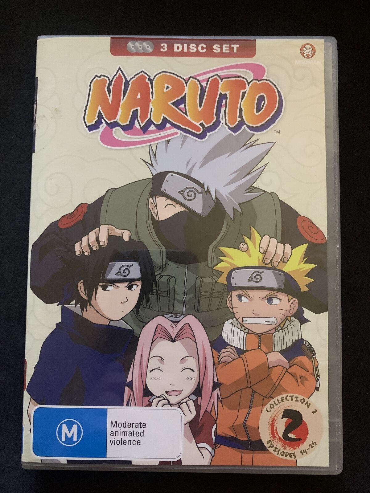Naruto : Uncut Collection 2 : Eps 14 - 25 (DVD, 2008, 3-Disc Set) Region 4