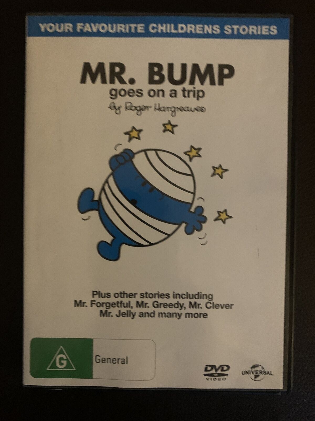 4x Mr Men: Mr Bump / Mr Noisy / Mr Clever / Mr Strong. DVD Region 4