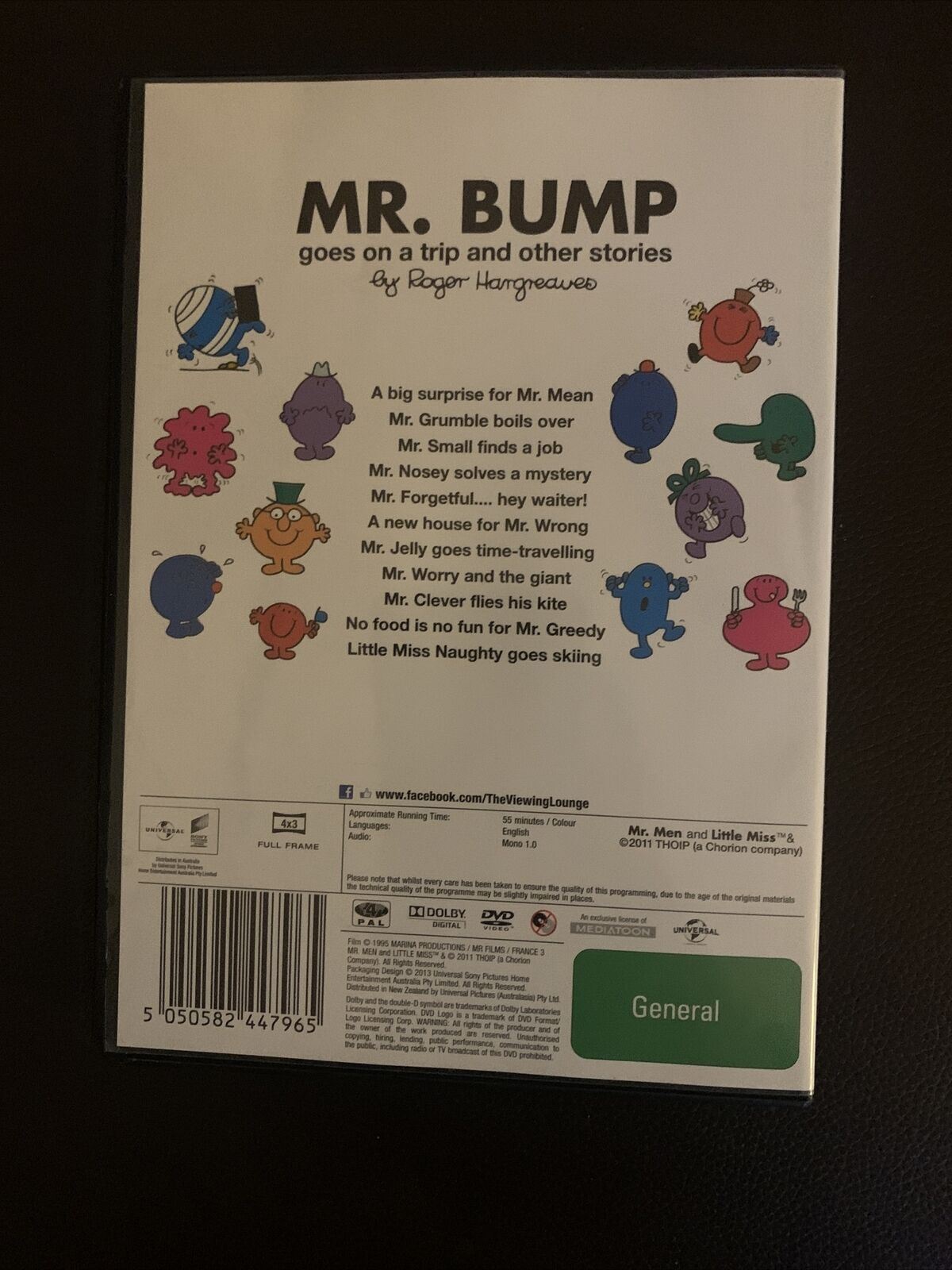 4x Mr Men: Mr Bump / Mr Noisy / Mr Clever / Mr Strong. DVD Region 4