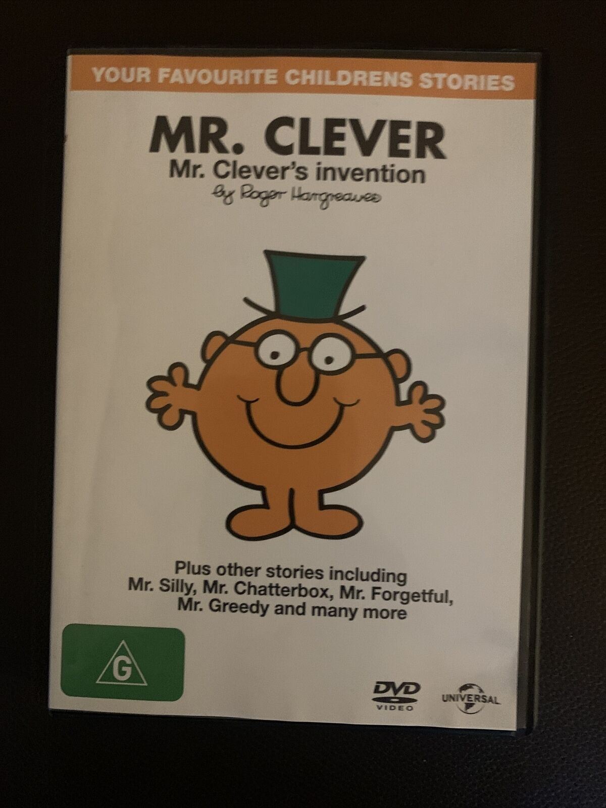 4x Mr Men: Mr Bump / Mr Noisy / Mr Clever / Mr Strong. DVD Region 4