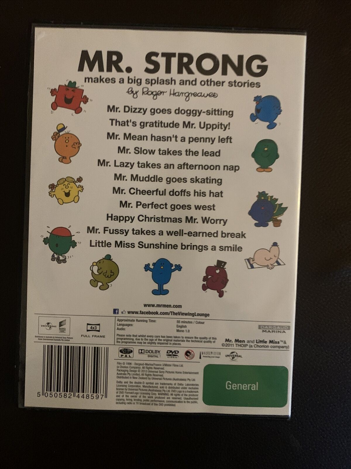 4x Mr Men: Mr Bump / Mr Noisy / Mr Clever / Mr Strong. DVD Region 4