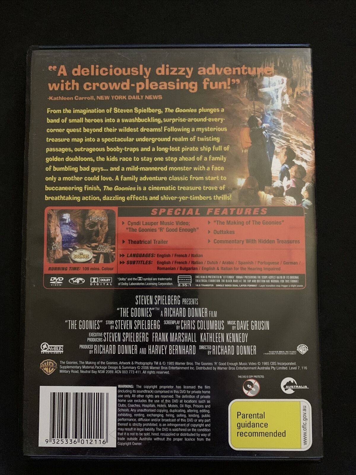 The Goonies (DVD, 1985) Josh Brolin, Jeff Cohen, Corey Feldman. Region 4