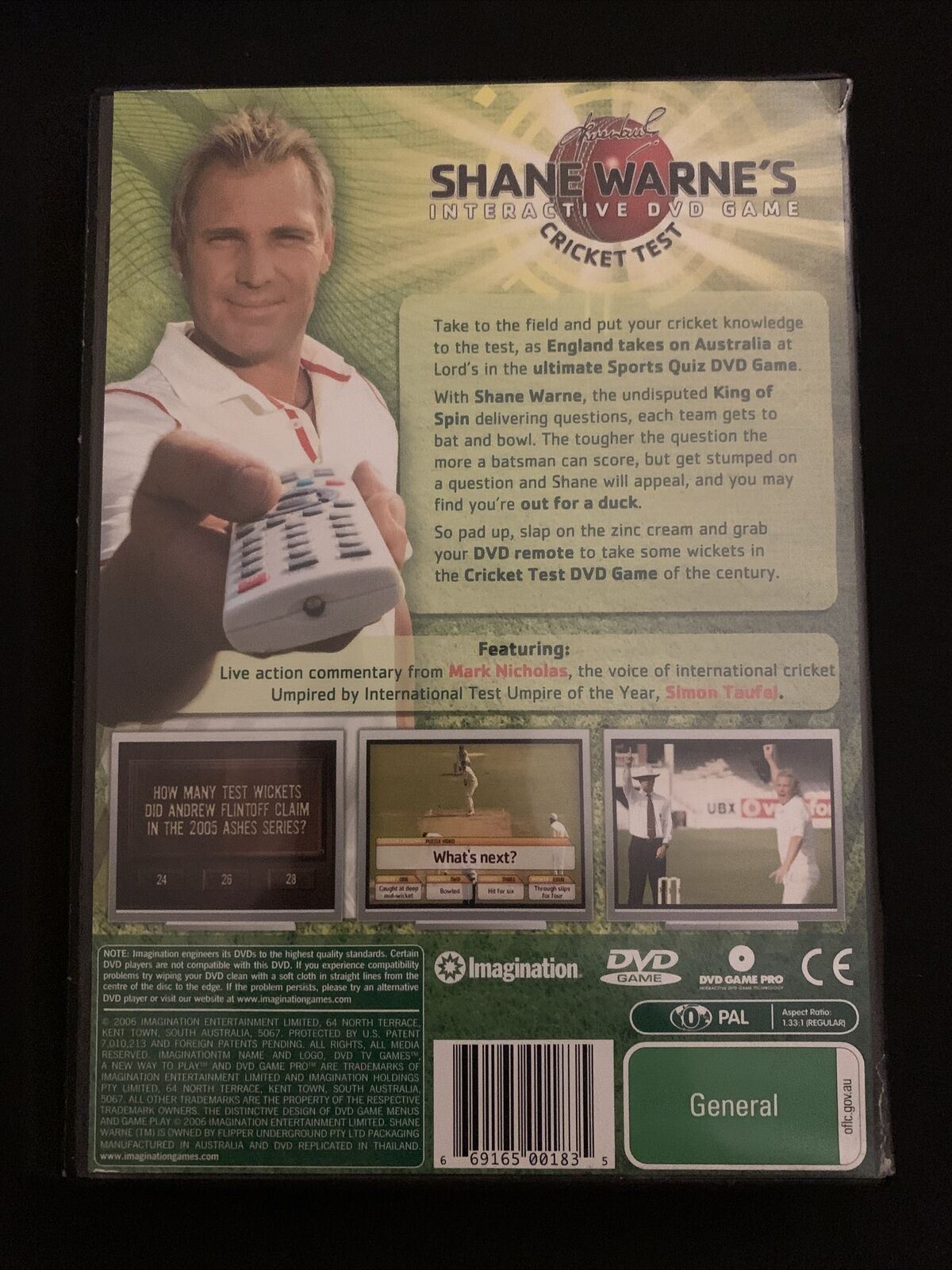 Shane Warne's Cricket Test - Interactive DVD Game (DVD, 2006)