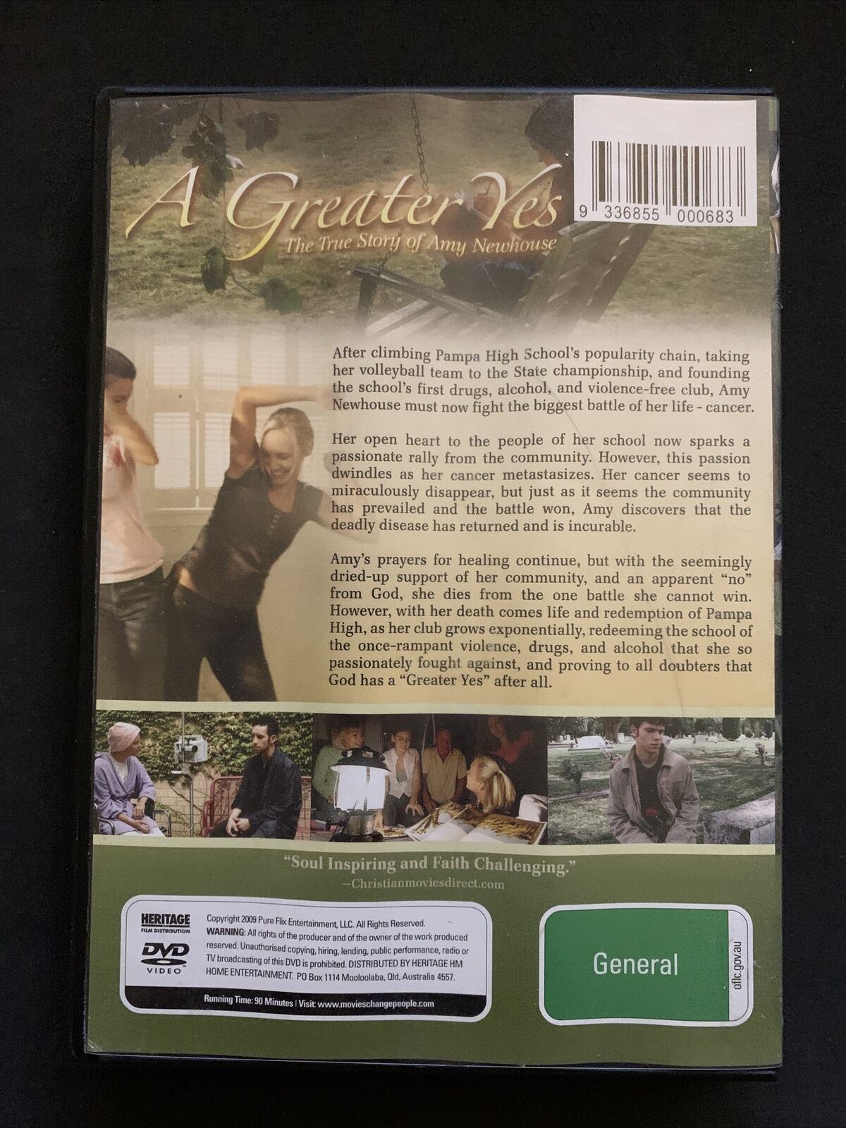 A Greater Yes: The Story of Amy Newhouse (DVD, 2009) Anne Underwood. Region 4