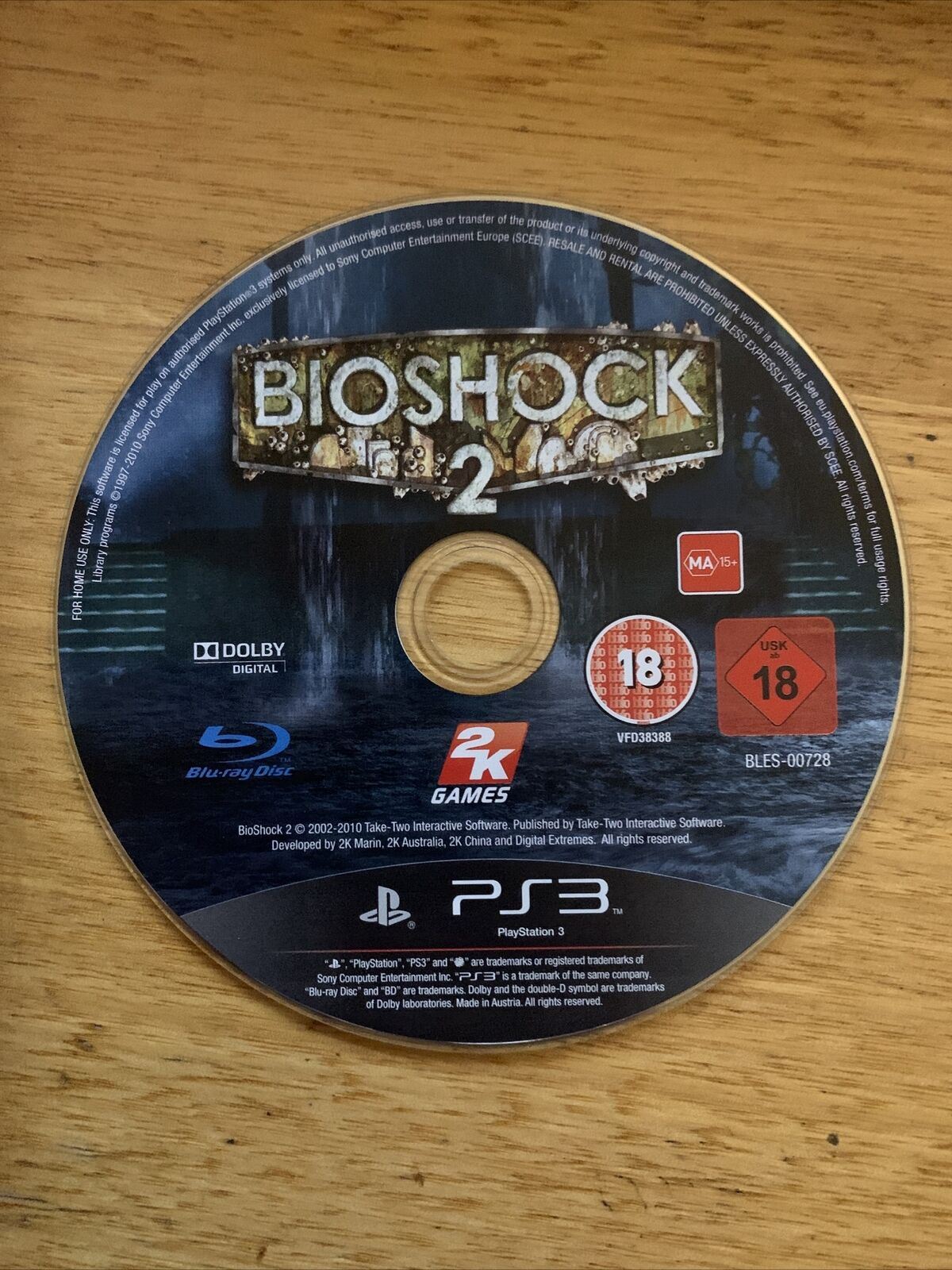 Bioshock 2 Playstation 3 PS3 with Manual