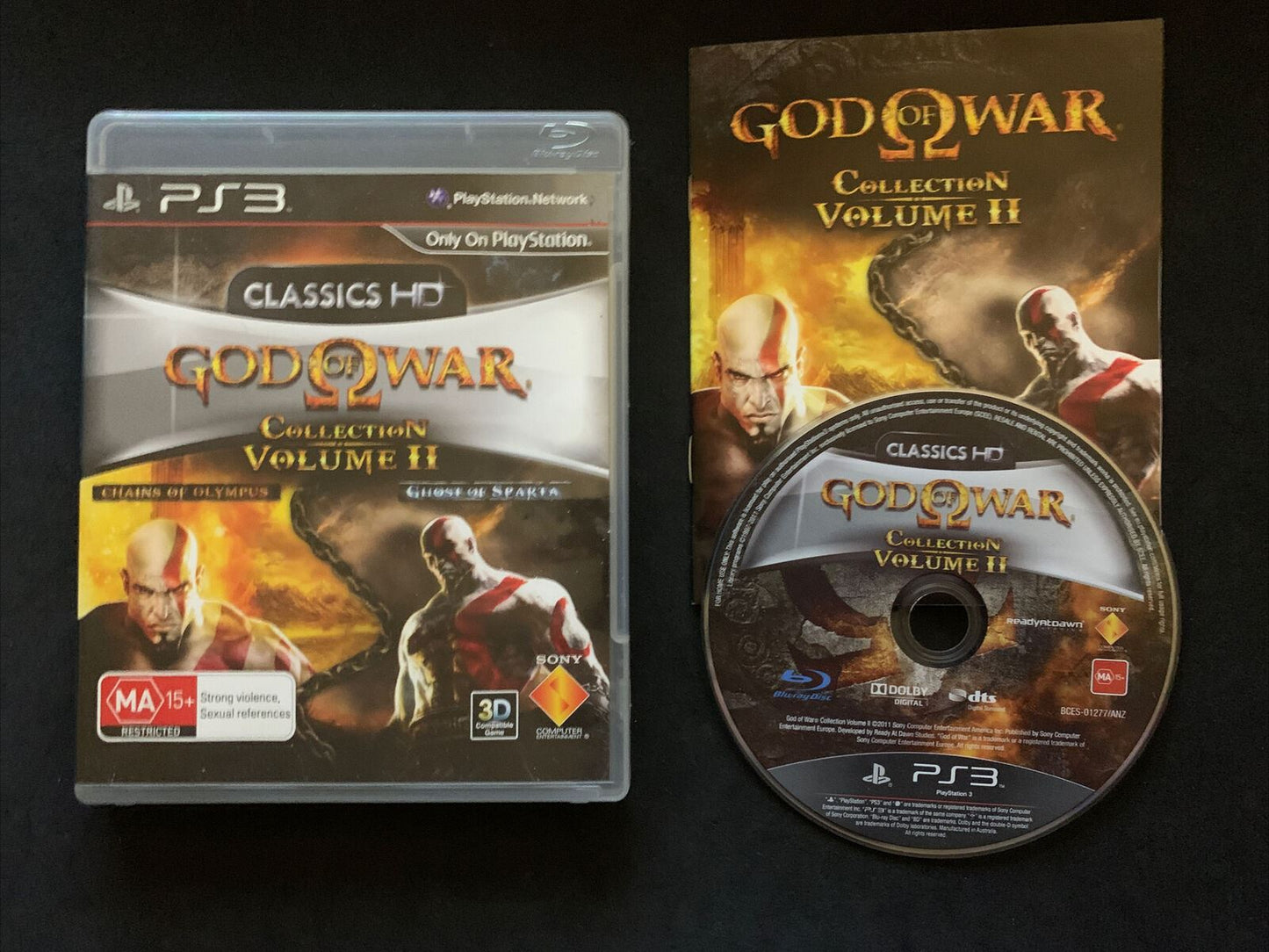 GOD OF WAR Classics HD Collection Volume II 2 - PlayStation 3 with Manual