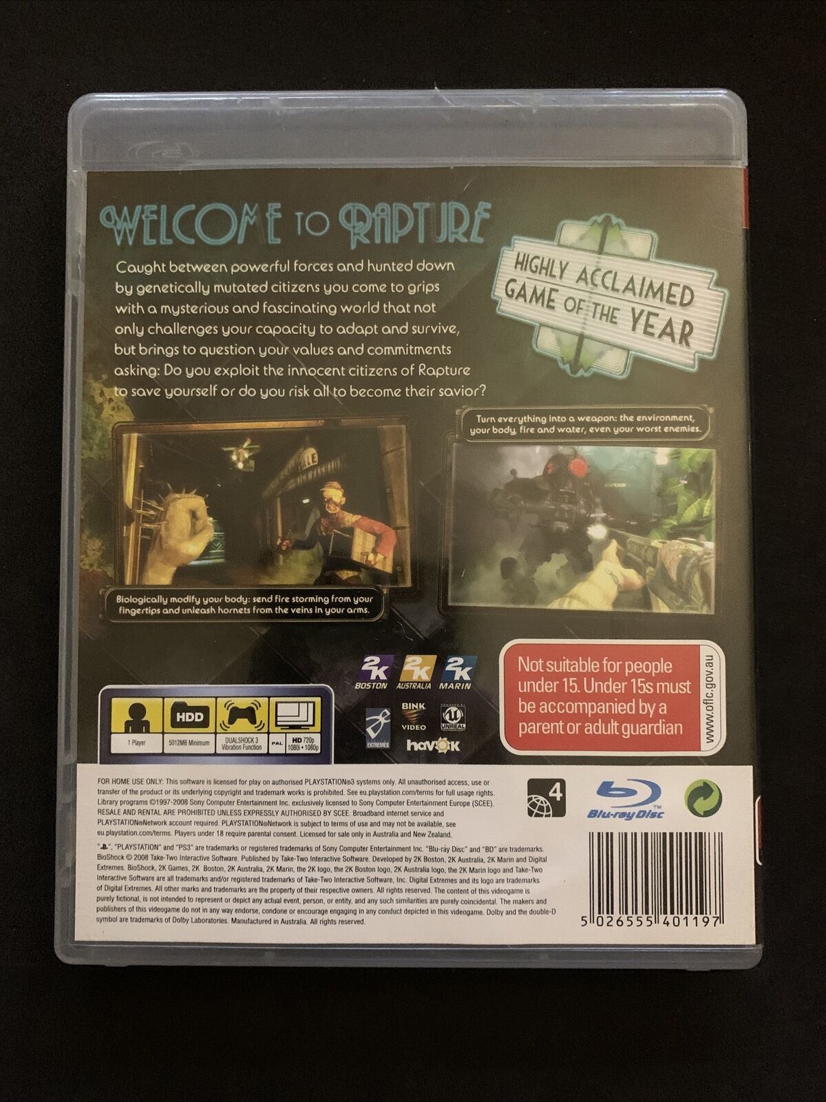 BioShock (PlayStation 3 PS3) with manual