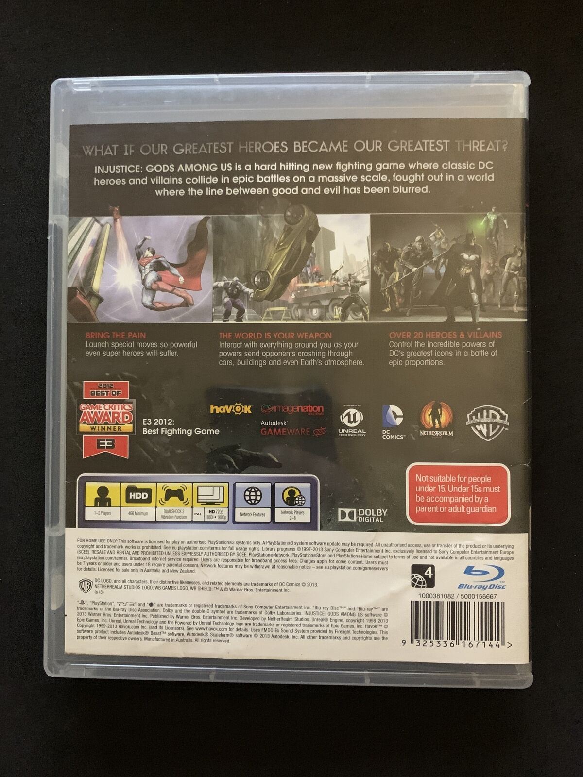 Injustice Gods Among Us - Sony PlayStation 3 Ps3 Game Complete with Manual