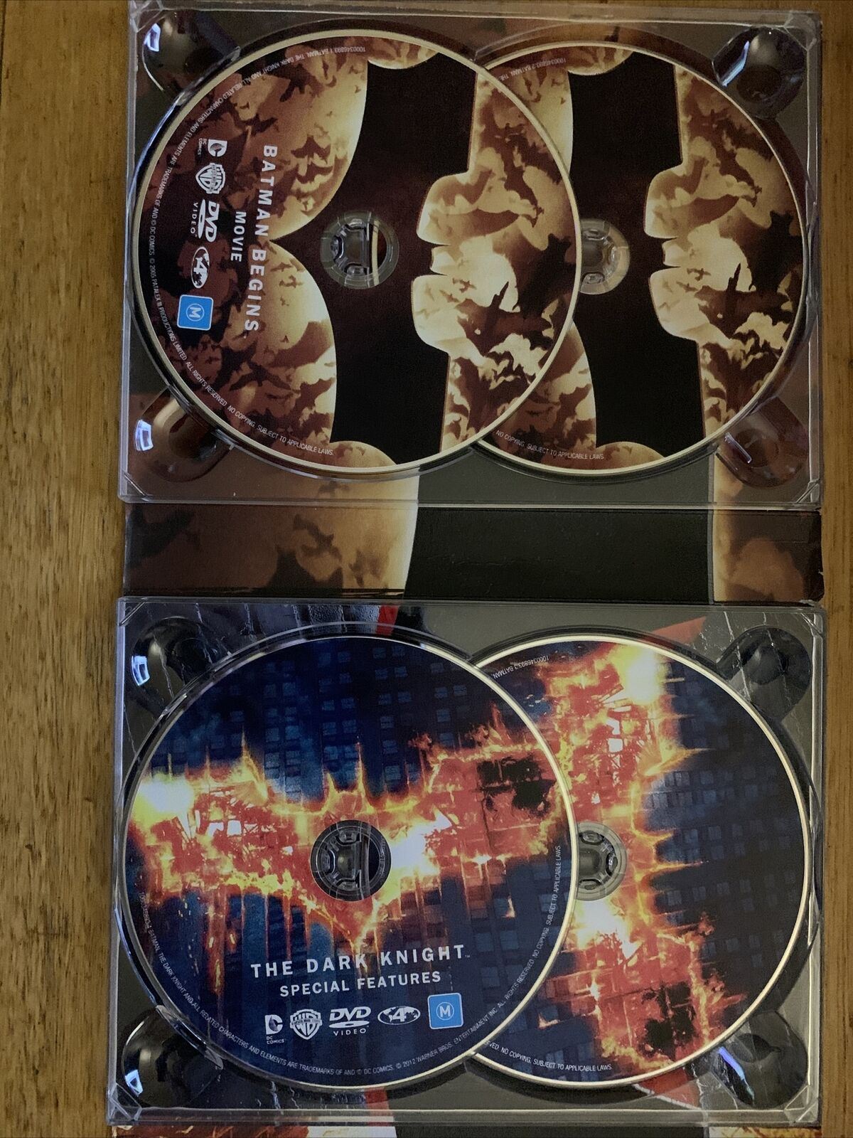 The Dark Knight Trilogy (DVD, 2012, 6-Disc Set) Region 4