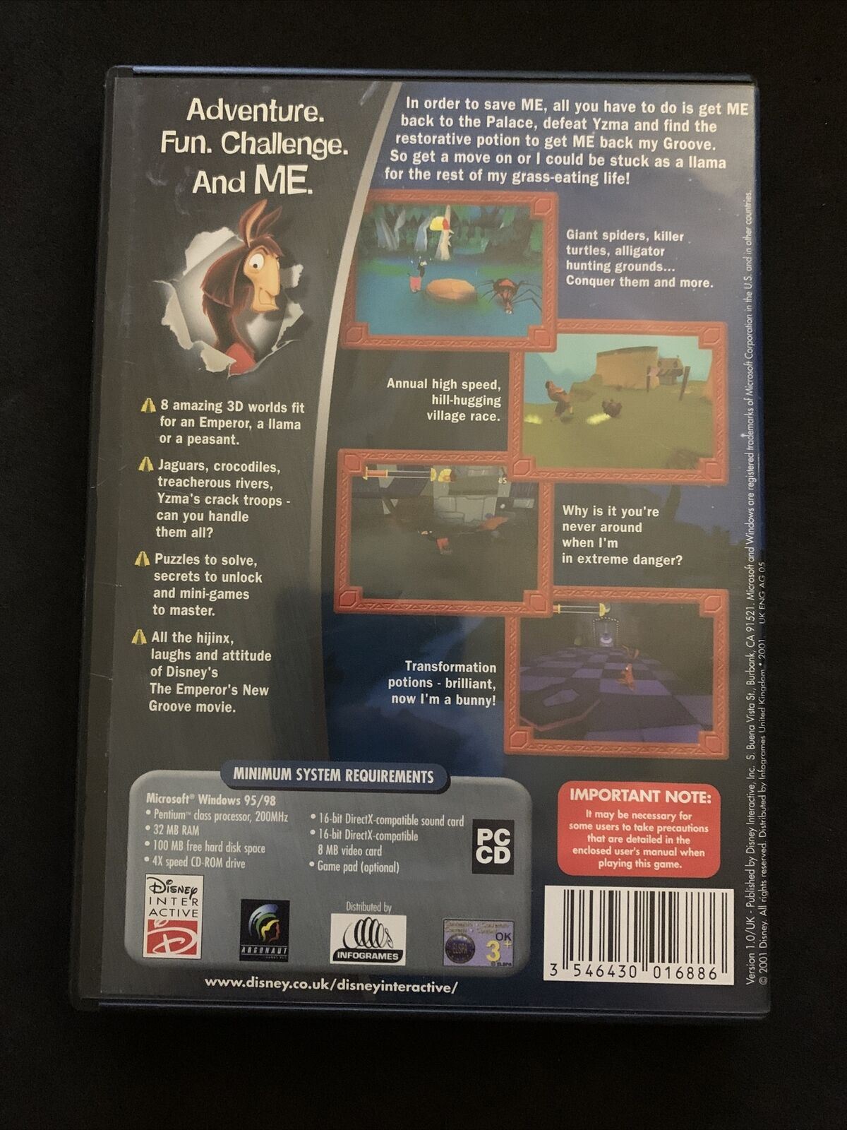Disney The Emperor's New Groove PC CDROM Game