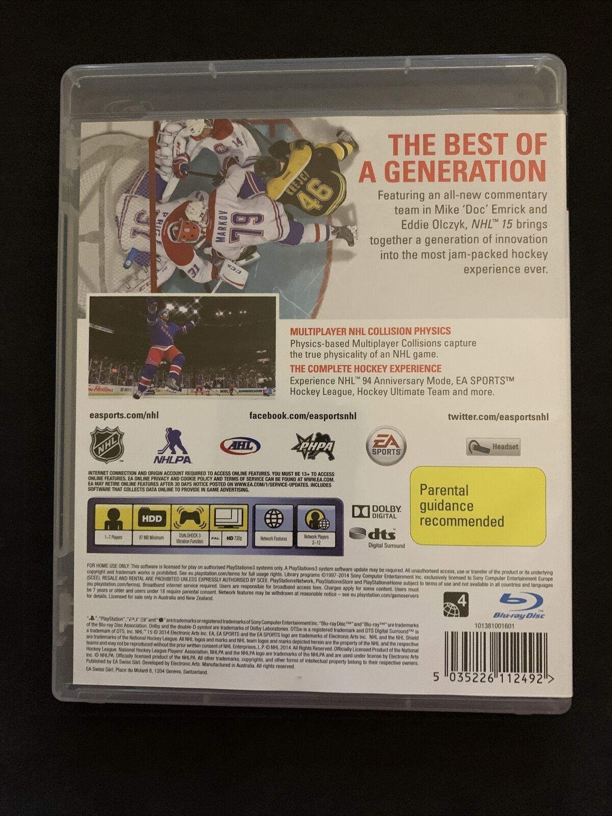NHL 15 Ice Hockey - PS3 Game