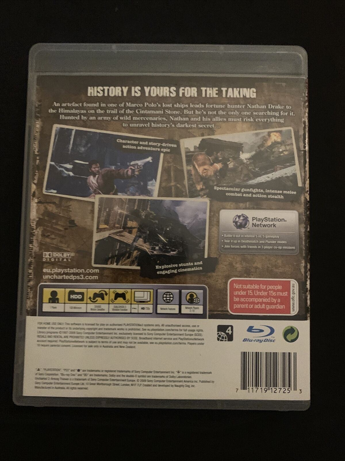 Uncharted 2 Among Thieves - Sony PlayStation 3 with Manual