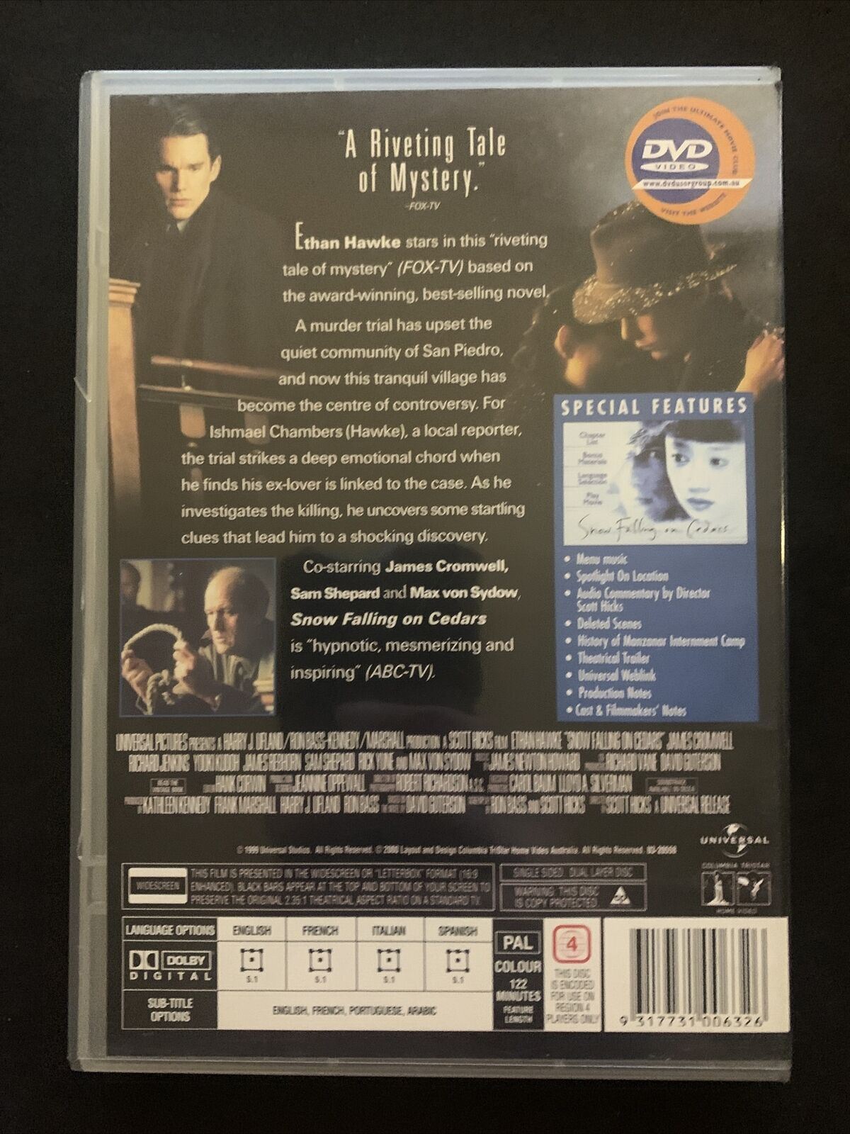 Snow Falling On Cedars - Collector's Edition (DVD, 1999) Region 4