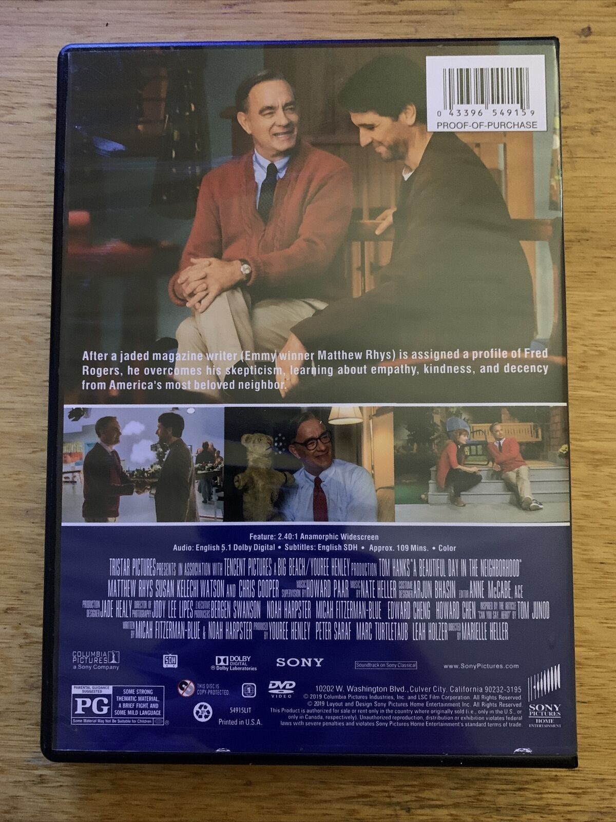 A Beautiful Day In The Neighborhood (DVD, 2019) Tom Hanks, Matthew Rhys, Chris C