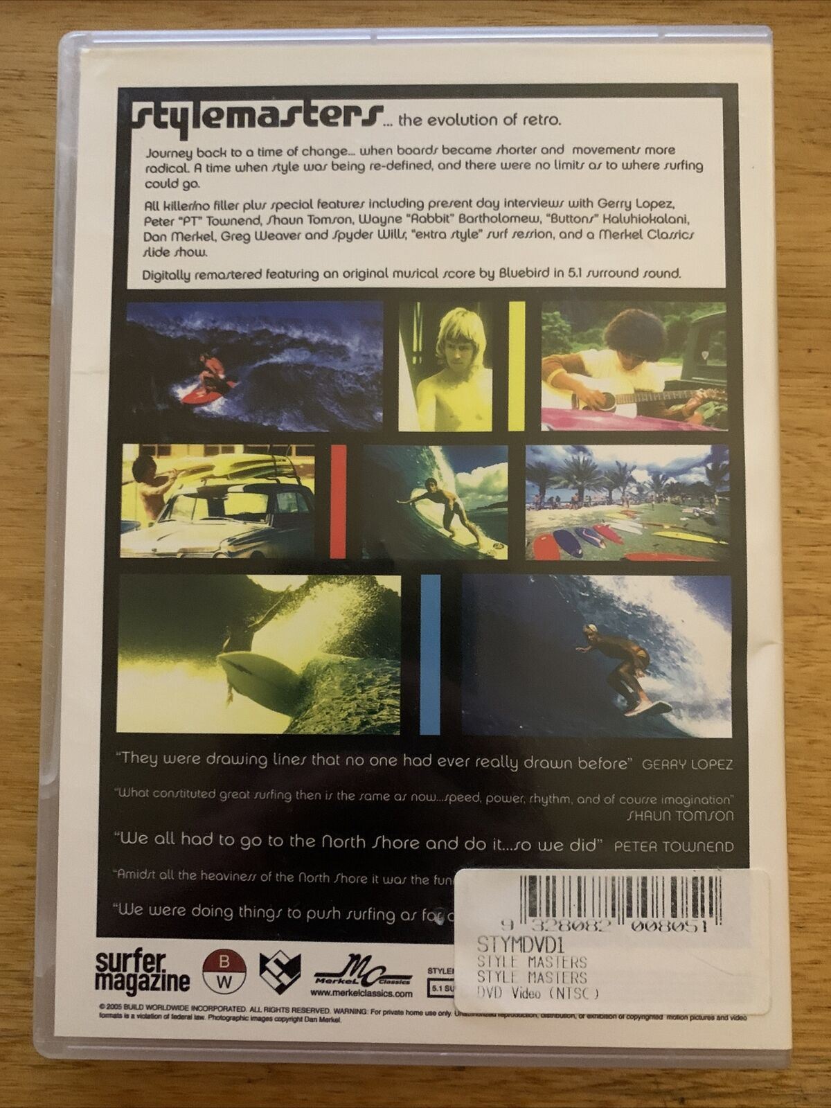 Stylemasters Surf (DVD) Gerry Lopez, Peter PT Townend, Shaun Tomson, Wayne Rabb