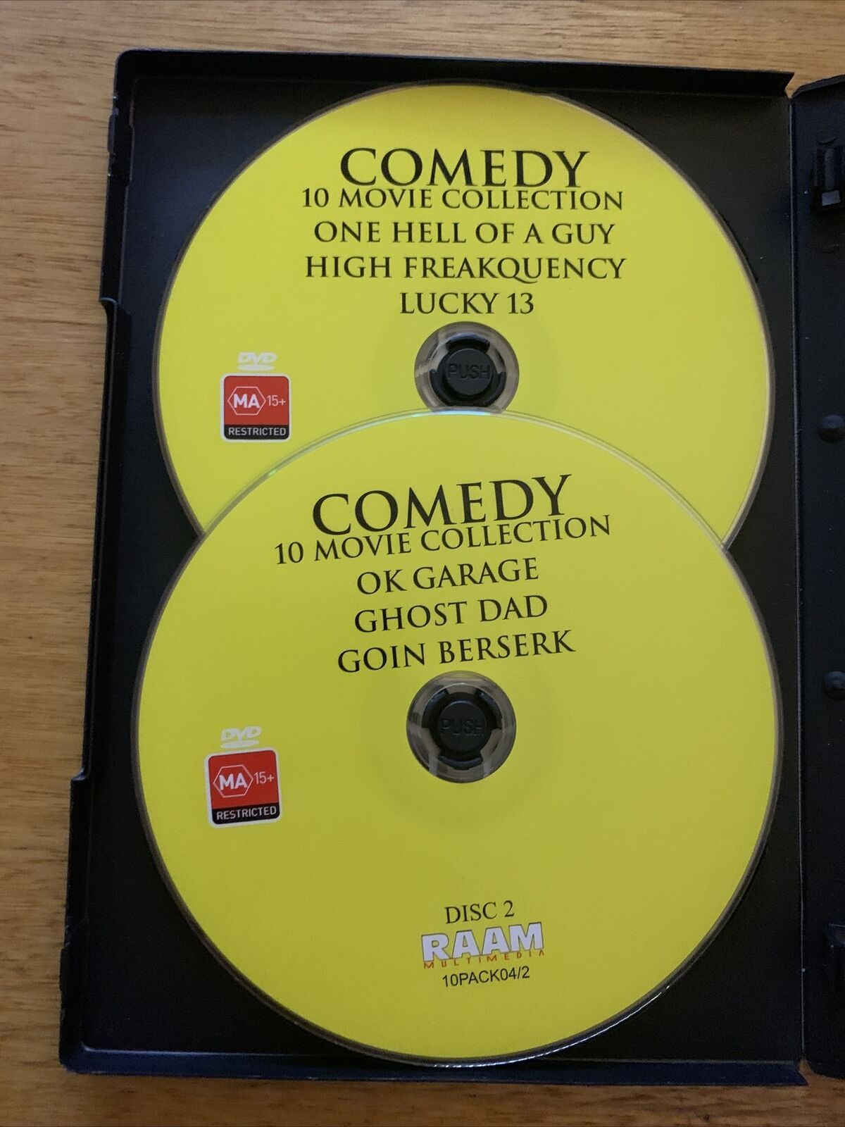 10 Movie Comedy DVD. One Hell Of A Guy/High Frequency/Lucky 13/OK Garage/Bruno..