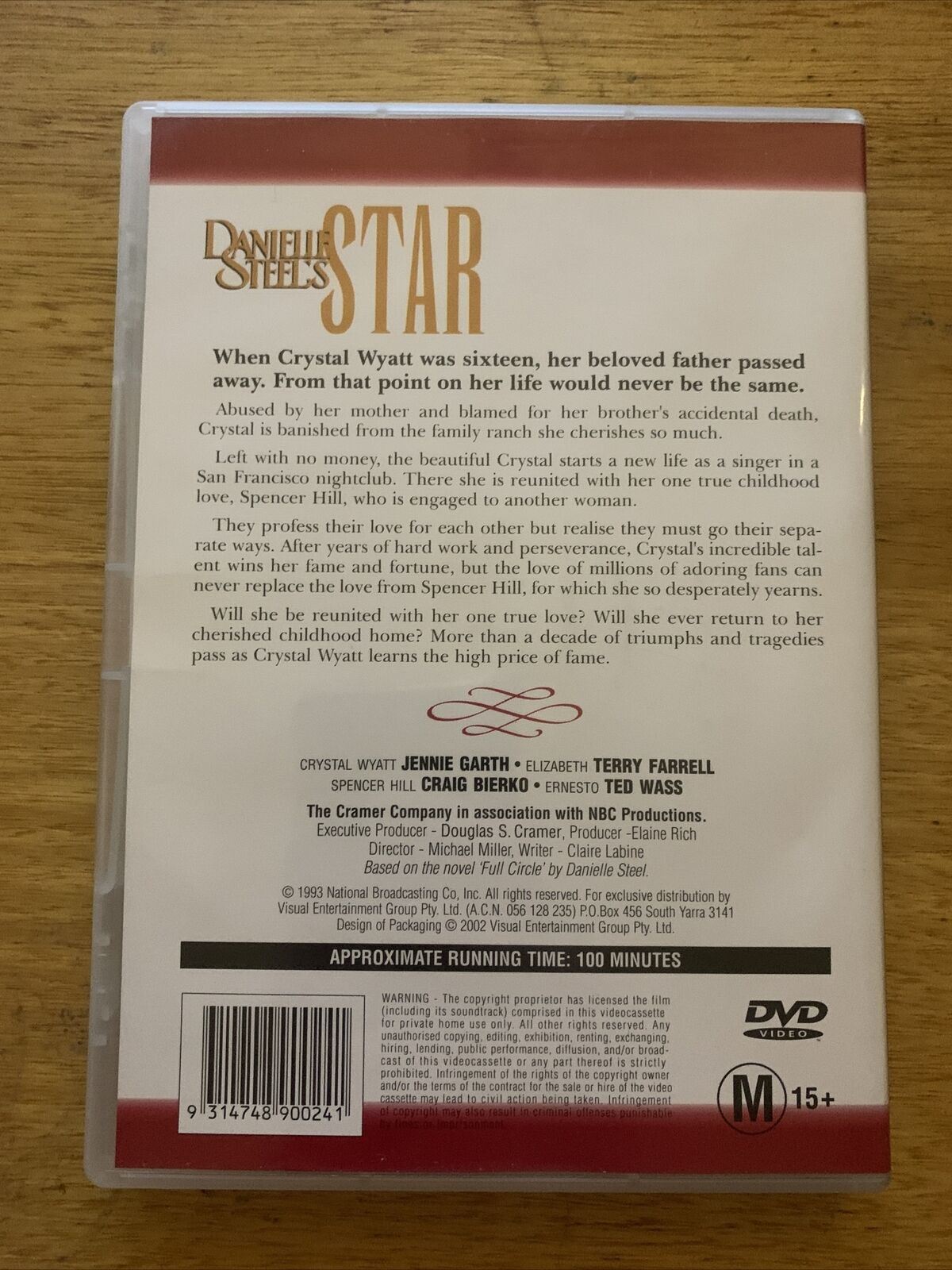 Danielle Steel's - Star (DVD, 1993) Jennie Garth, Craig Bierko, Terry Farrell