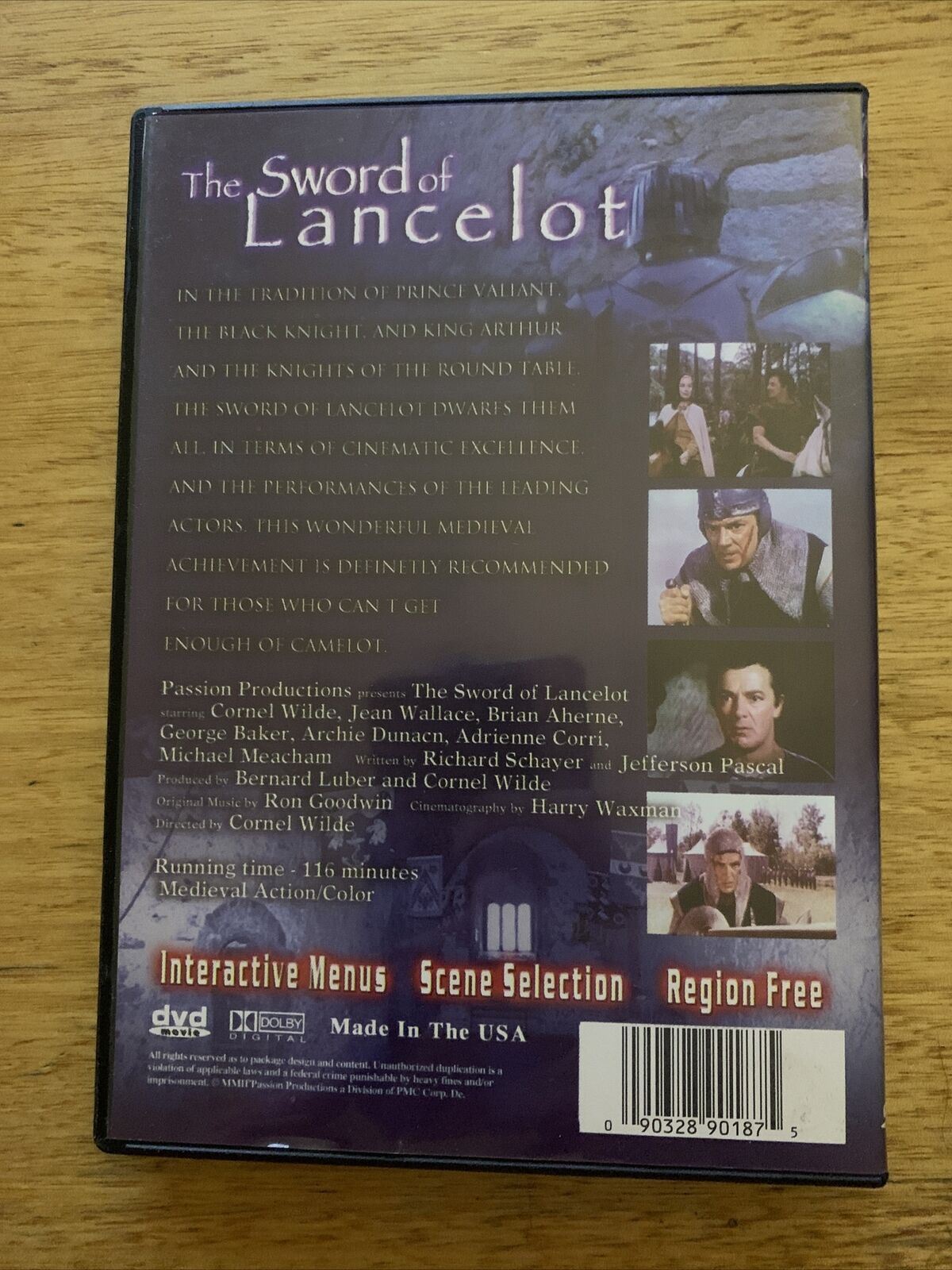 The Sword Of Lancelot (DVD, 1963) Cornel Wilde, Jean Wallace, Brian Aherne