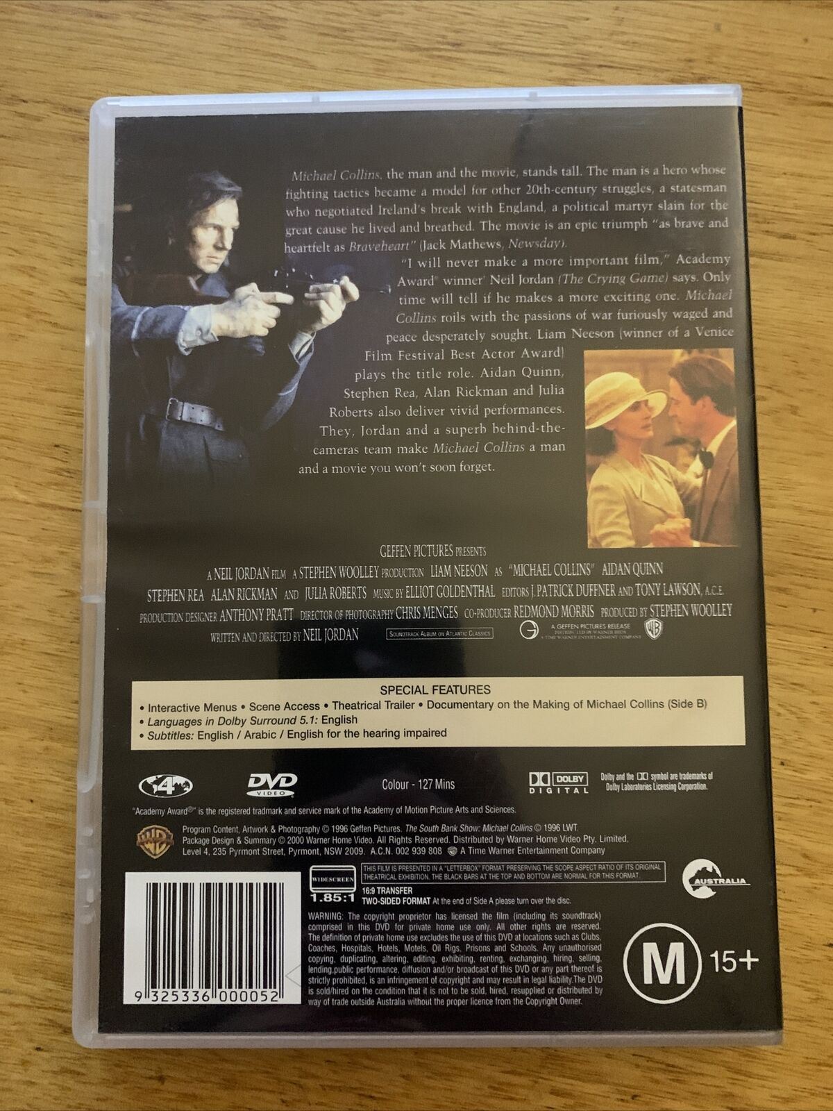 Michael Collins (DVD, 1996) Liam Neeson, Aidan Quinn, Julia Roberts Region 4