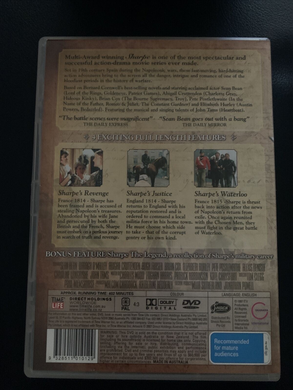 Sharpe - Sharpe's Revenge / Justice / Waterloo (DVD) Region 4
