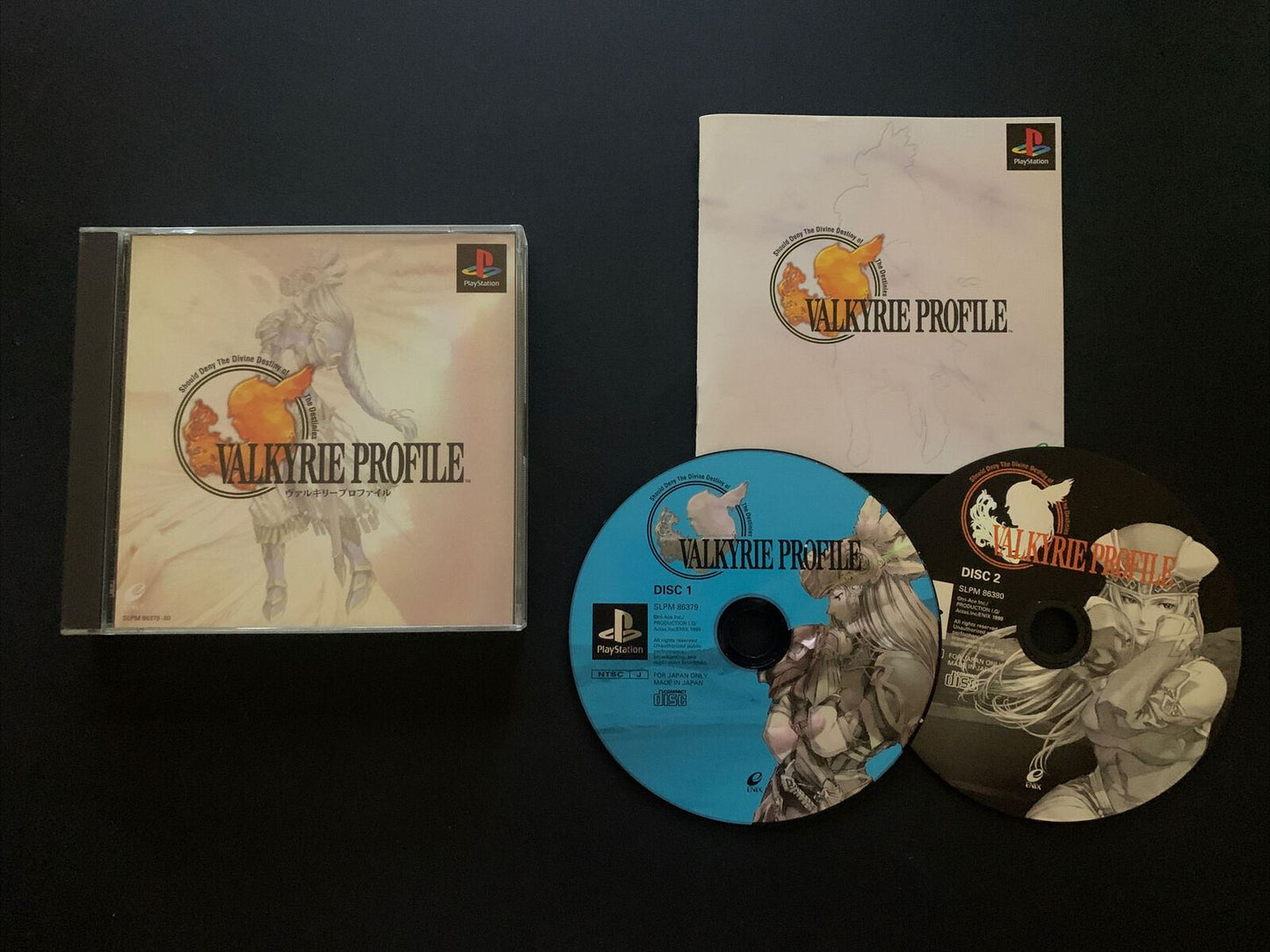 Valkyrie Profile PS1 NTSC-J Japan Japanese Playstation 1 RPG Game with Manual