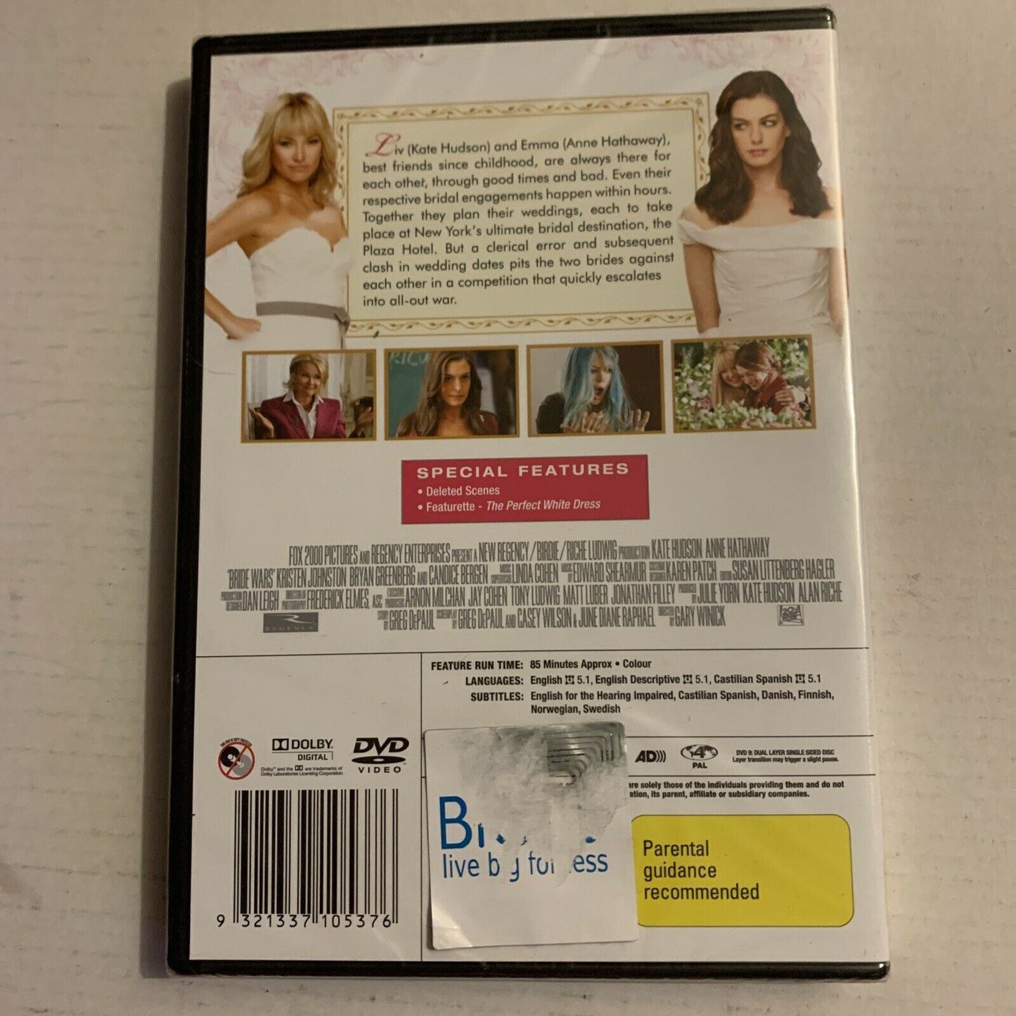 *New Sealed* Bride Wars (DVD, 2009) Kate Hudson, Anne Hathaway. Region 4