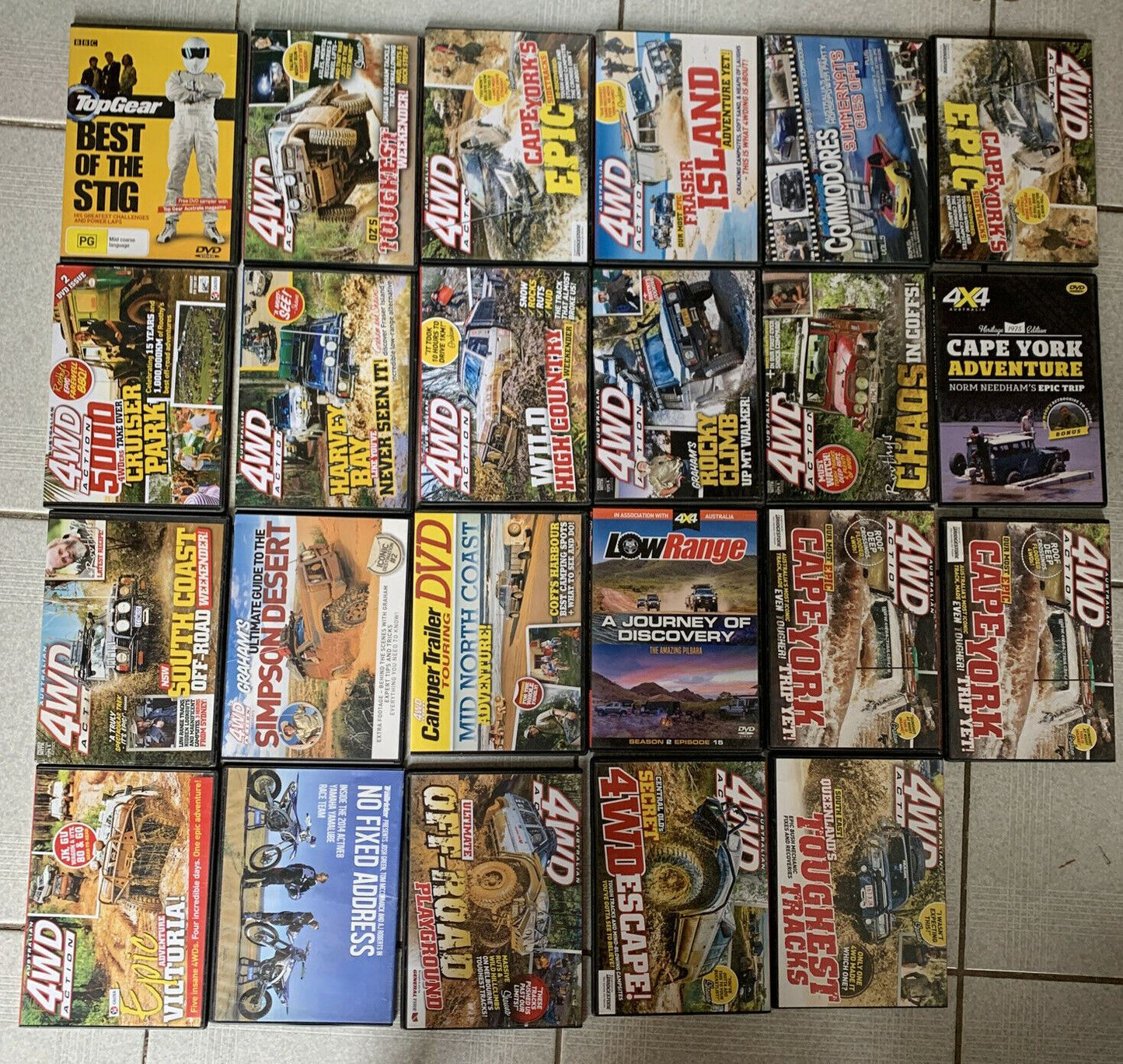 23x DVD's: (17x 4WD Action, 2x-4x4 Australia, 1x Top Gear and 2 others)