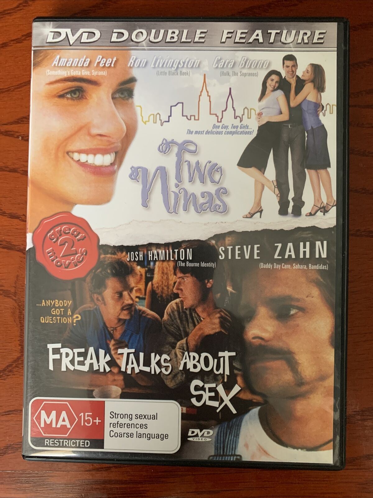 Two Ninas / Freak Talks About Sex (DVD, 1999) Steve Zahn, Josh Hamilto –  Retro Unit