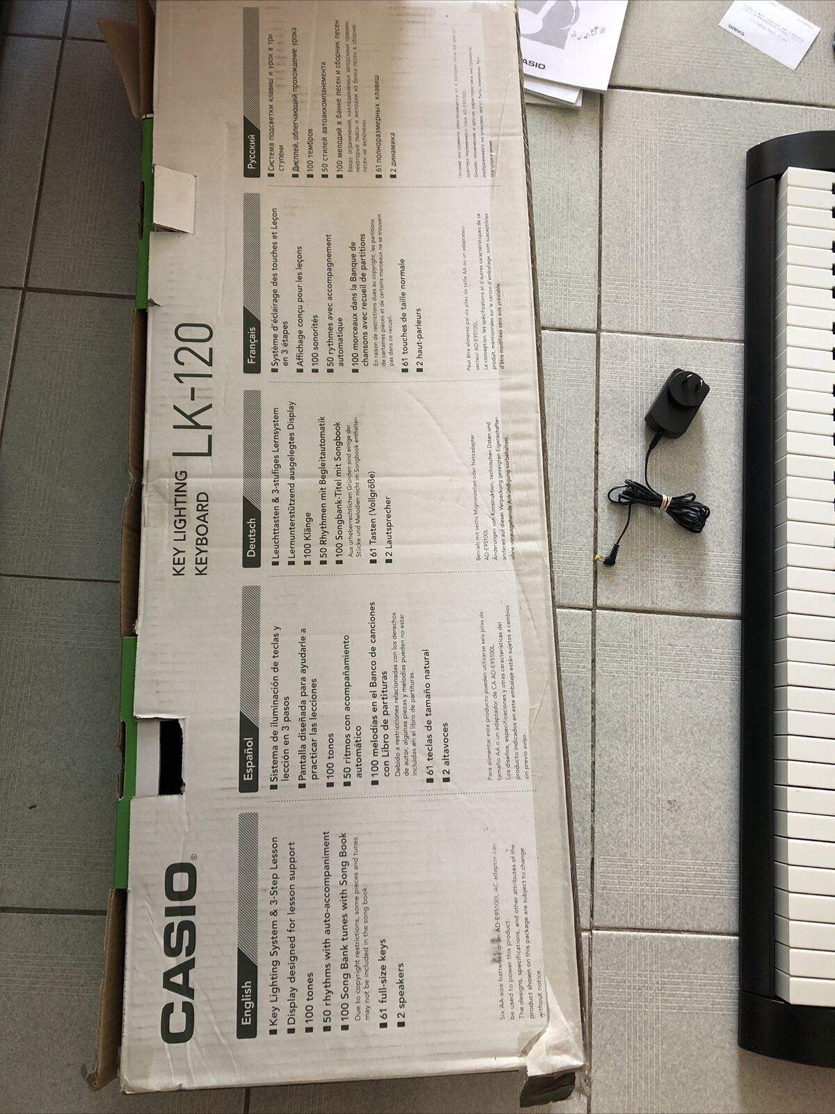 Casio LK-120 Piano Electronic Keyboard 61 Key Lighting