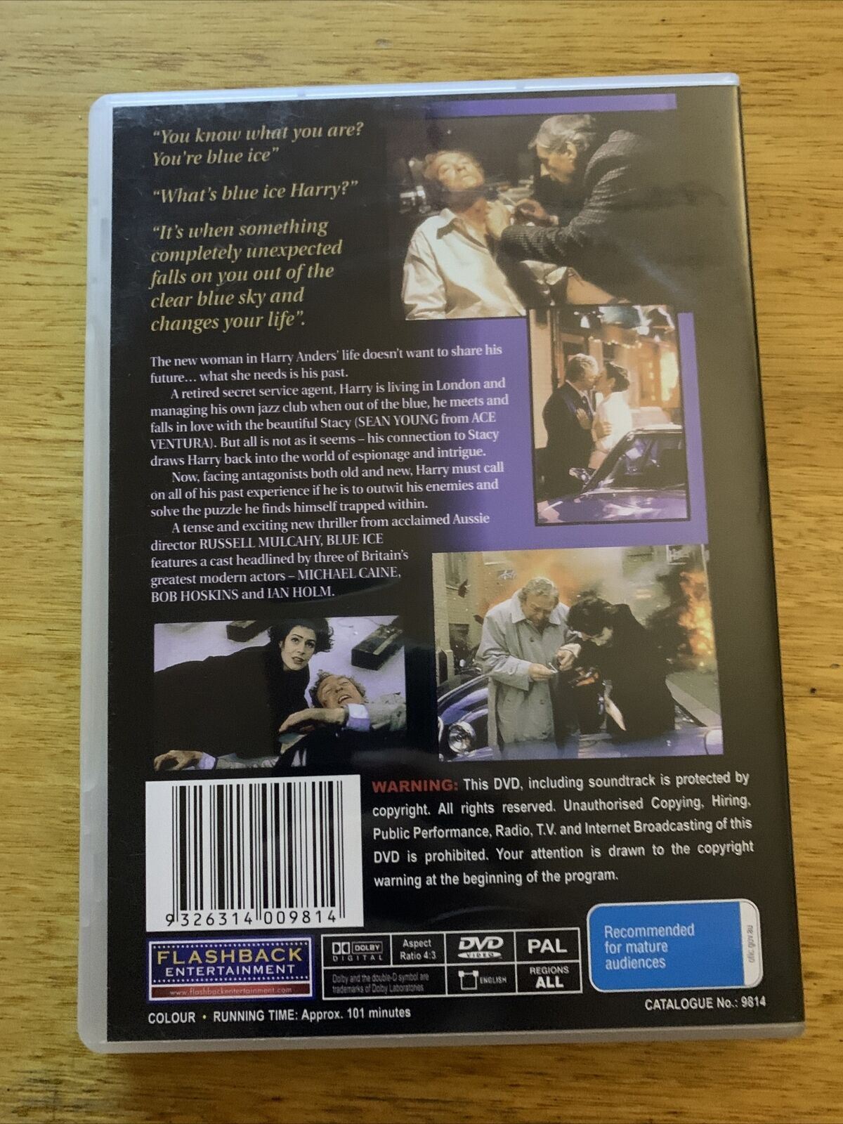 Blue Ice (DVD, 1992) Michael Caine, Sean Young, Bob Hoskins, Ian Holm