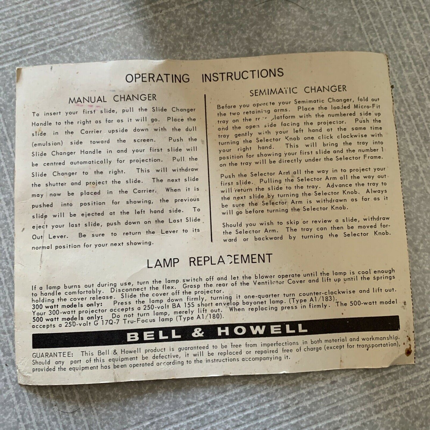 Vintage Bell & Howell 717 Family 35mm Slide Projector